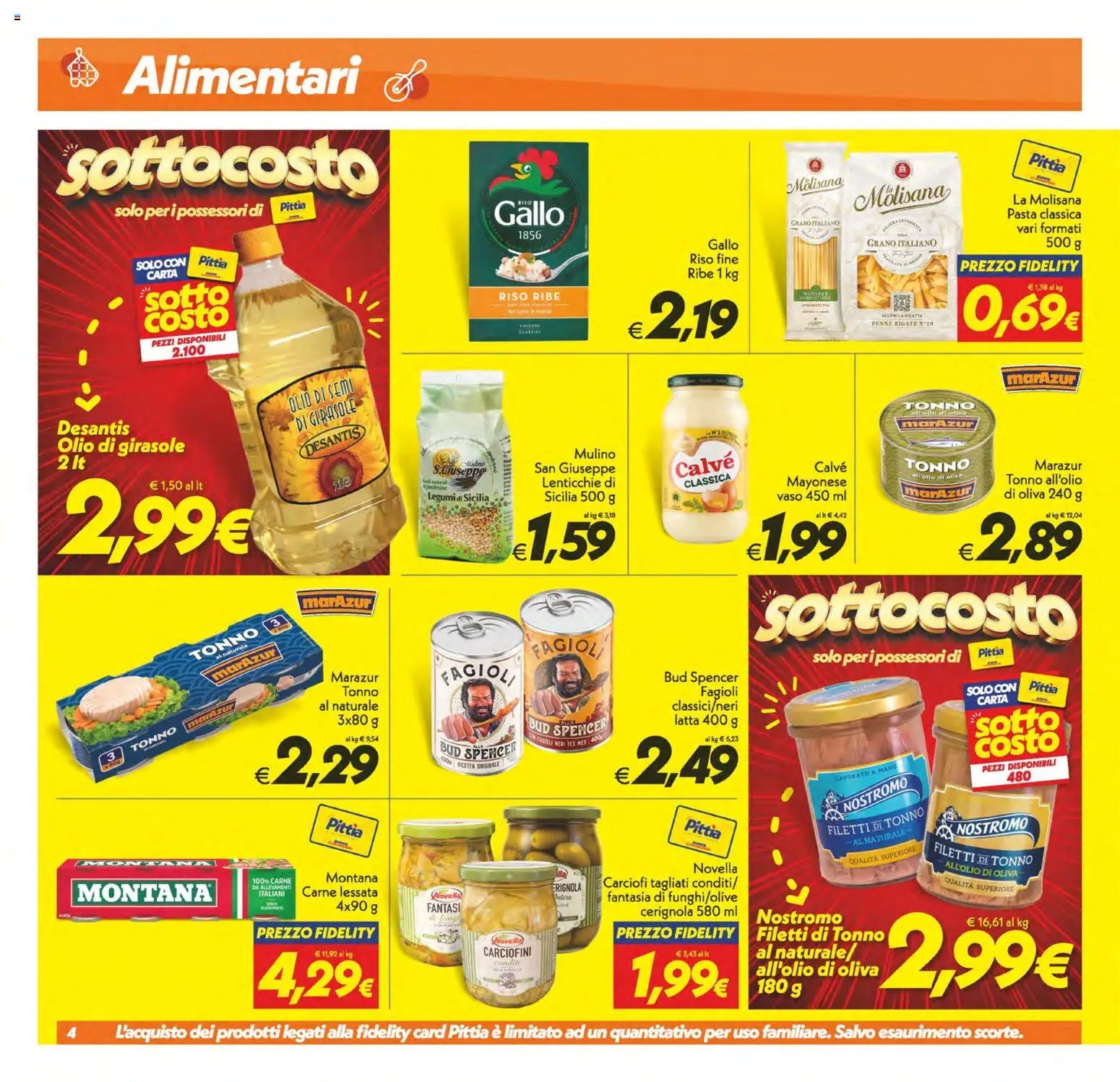 Volantino SuperConveniente del 24.02.2026 | Pagina: 4 | Prodotti: Fagioli, Lenticchie, Olio di girasole, Vaso