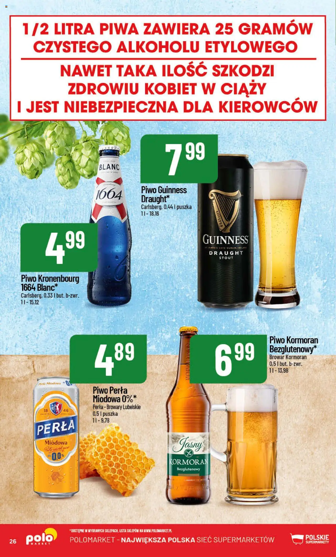 POLOmarket Gazetka - Nowości od 14.08.2025 | Strona: 26 | Produkty: Piwo Guinness, Guinness, Piwo perła, Piwo
