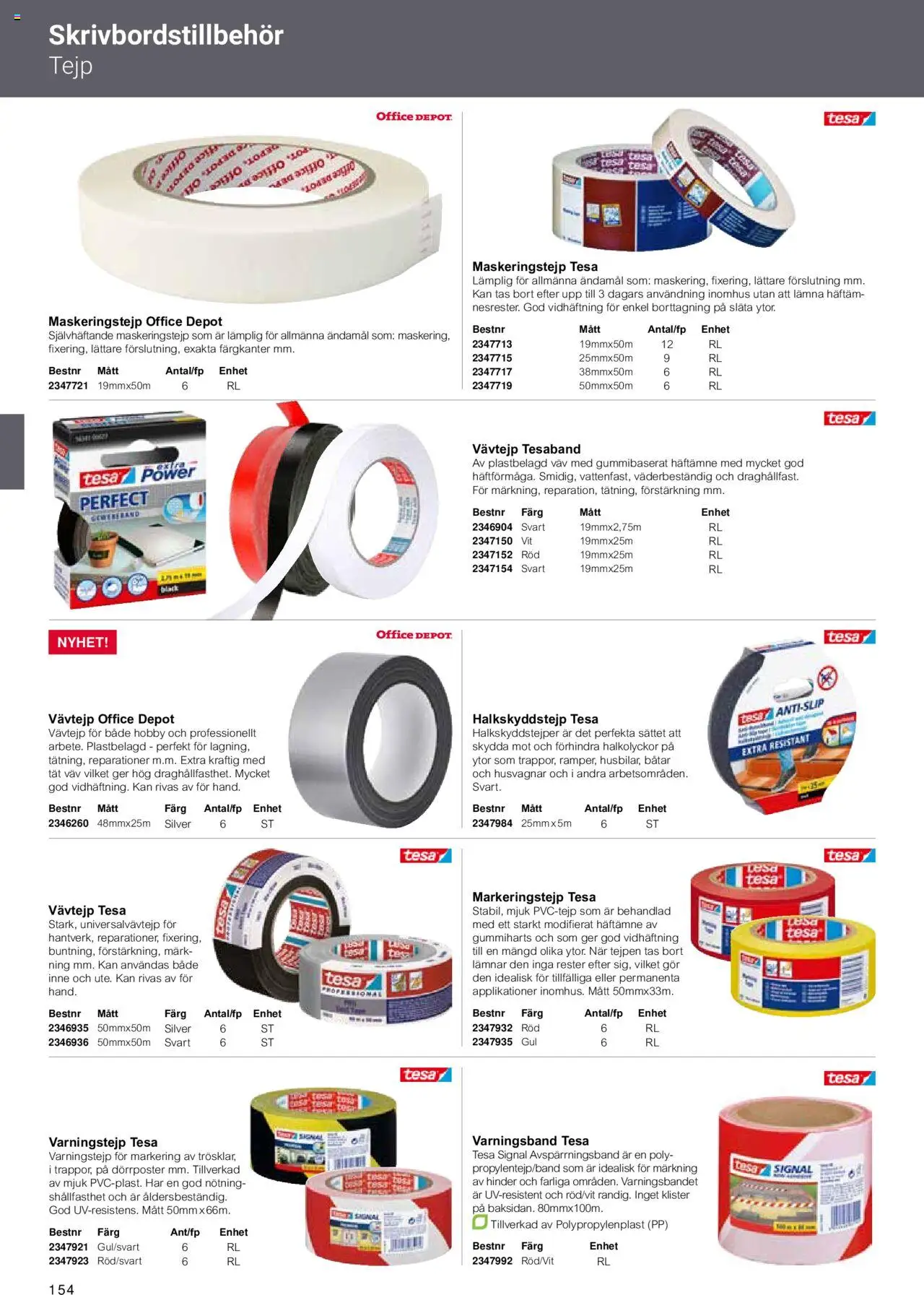 Office Depot reklamblad aktuell från 15.02.2024 | Sida: 156 | Produkter: Tejp, Maskeringstejp