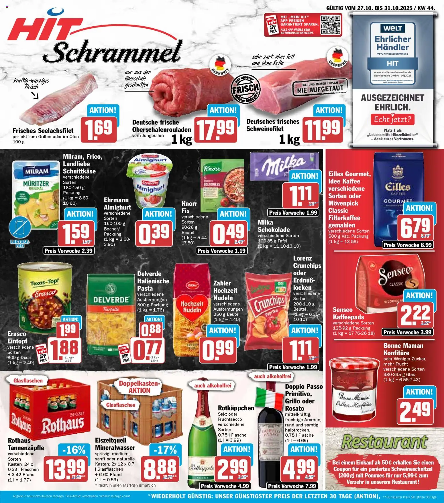 HIT - Baden-Württemberg – gültig ab 27.10.2025 | Seite: 1 | Produkte: Kaffee, Knorr, Milka, Lorenz crunchips