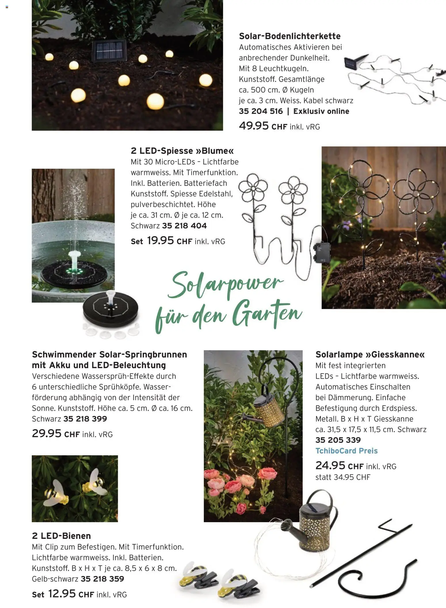 Tchibo aktionen Glück wächst im Grünen – gültig ab 07.04.2026 | Seite: 17 | Produkte: Spieße, Wasser, Kabel