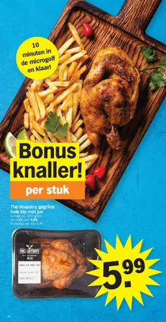 The Roastery gegrilde hele kip met jus, Schaal ca. 1100 gram - Voorbeeld van een folder van Albert Heijn, geldig van 01.12.2025 | Pagina: 24 | Producten: Kip, Microgolf, Schaal