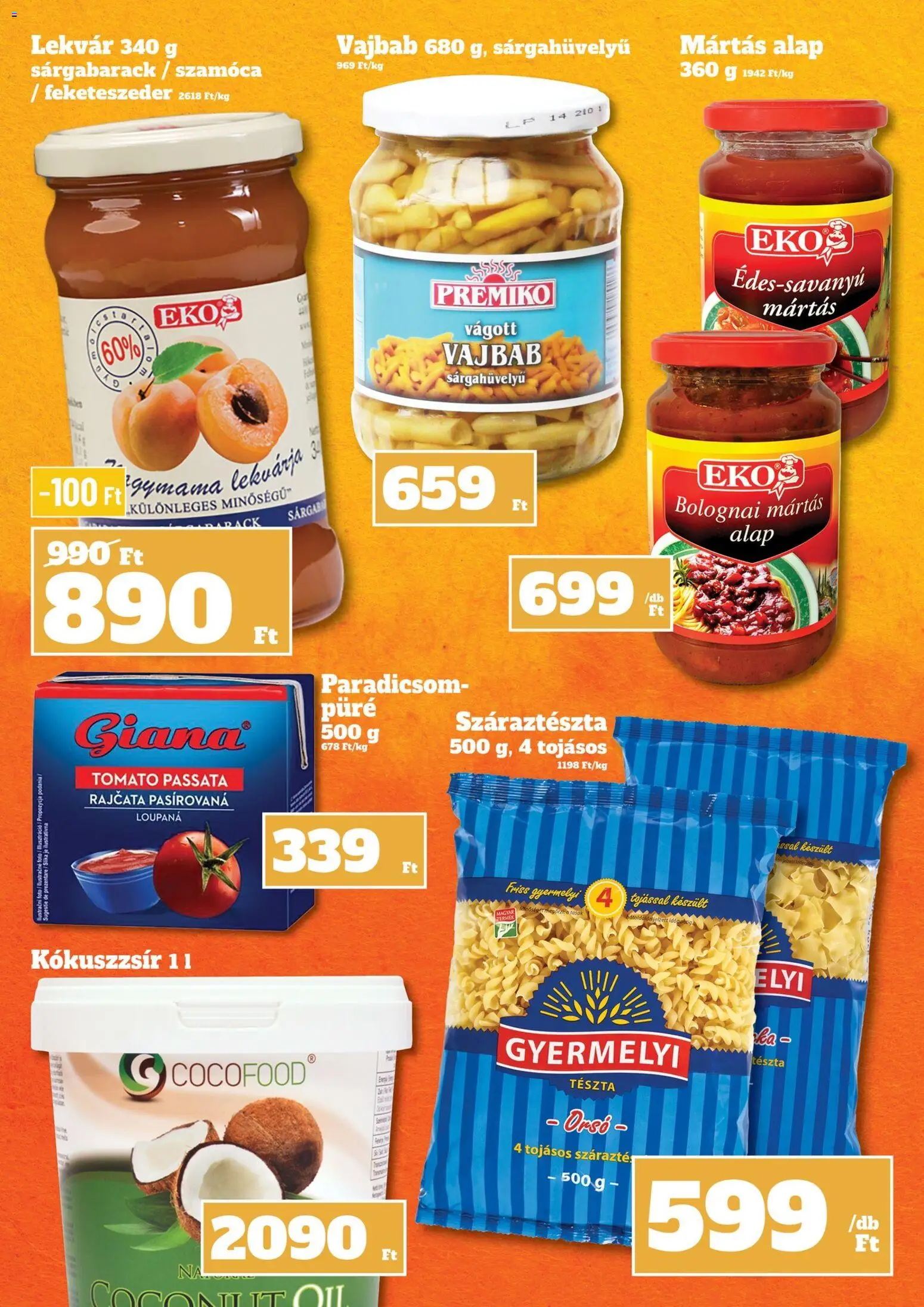 Family Diszkont akciós ujság - amely érvényes a következő dátumtól: 30.10.2025 | Oldal: 16 | Termékek: Lekvár, Kókuszzsír, Tészta, Száraztészta
