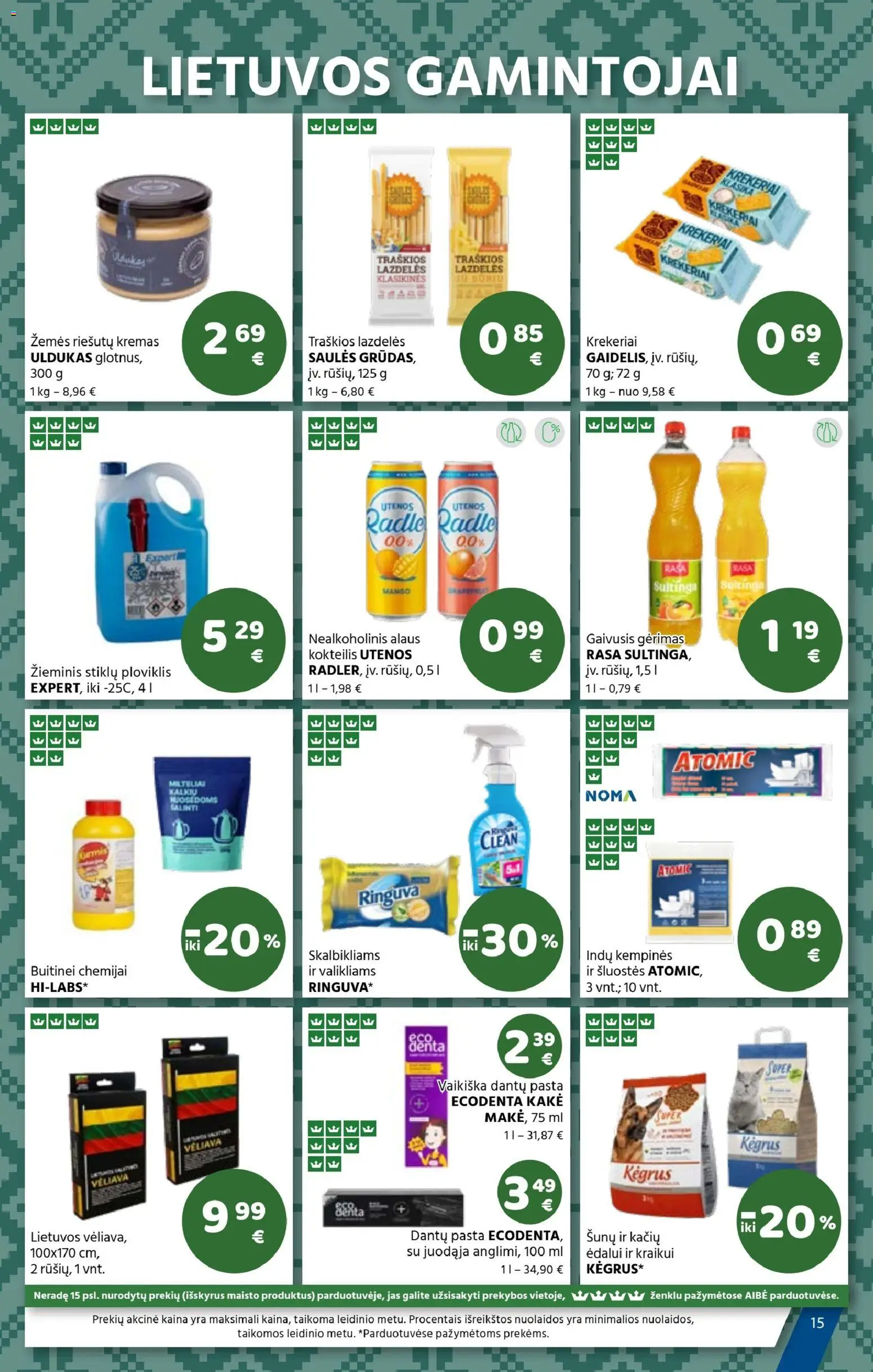 AIBE akcijos nuo 22.01.2026 | Puslapis: 15 | Prekių: Gaivusis gėrimas, Kremas, Ploviklis