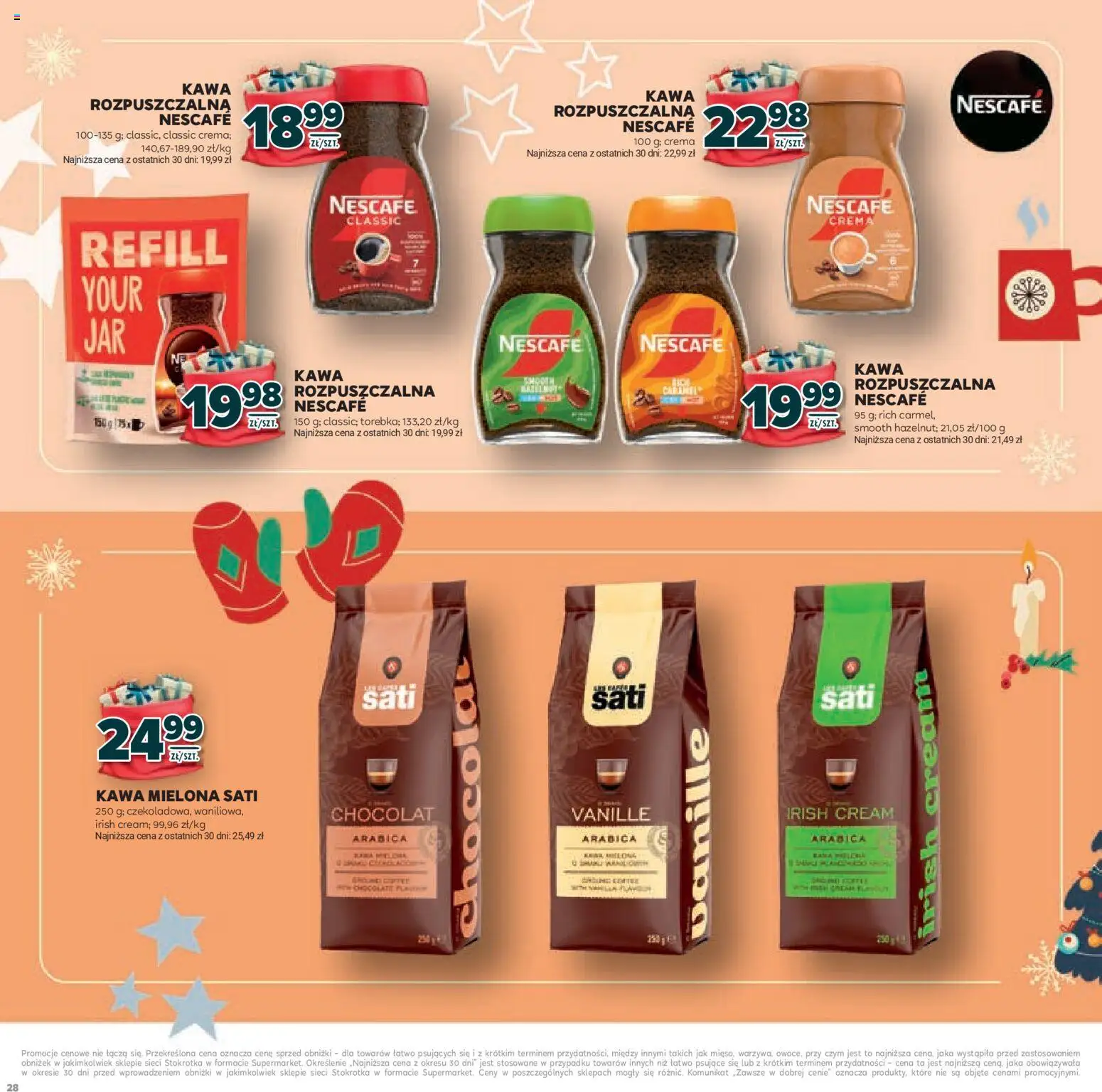 Stokrotka Gazetka - Mikołajki od 20.11.2025 | Strona: 28 | Produkty: Stokrotka, Nescafe, Kawa rozpuszczalna, Kawa