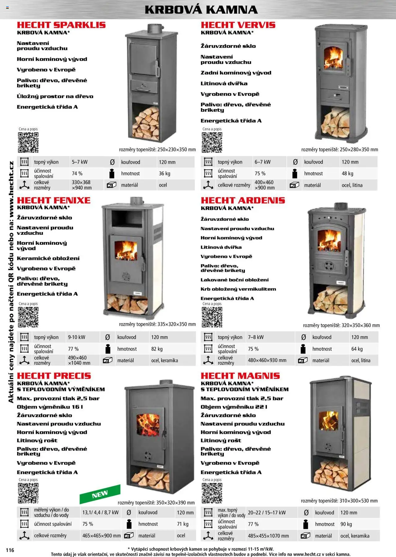 Hecht katalog - Podzim - zima 2025 od 01.09.2025 | Strana: 116 | Produkty: Dřevěné brikety, Hecht, Brikety, Rošt