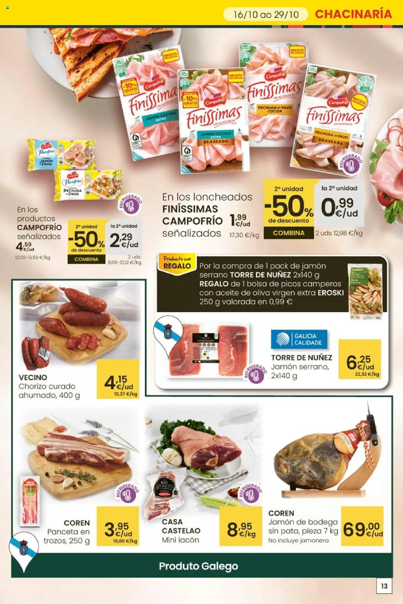 Eroski - Ofertón │ válido desde el 16.10.2025 | Página: 13 | Productos: Ηλεκτρικός φούρνος, Aceite, Aceite de oliva, Bolsa