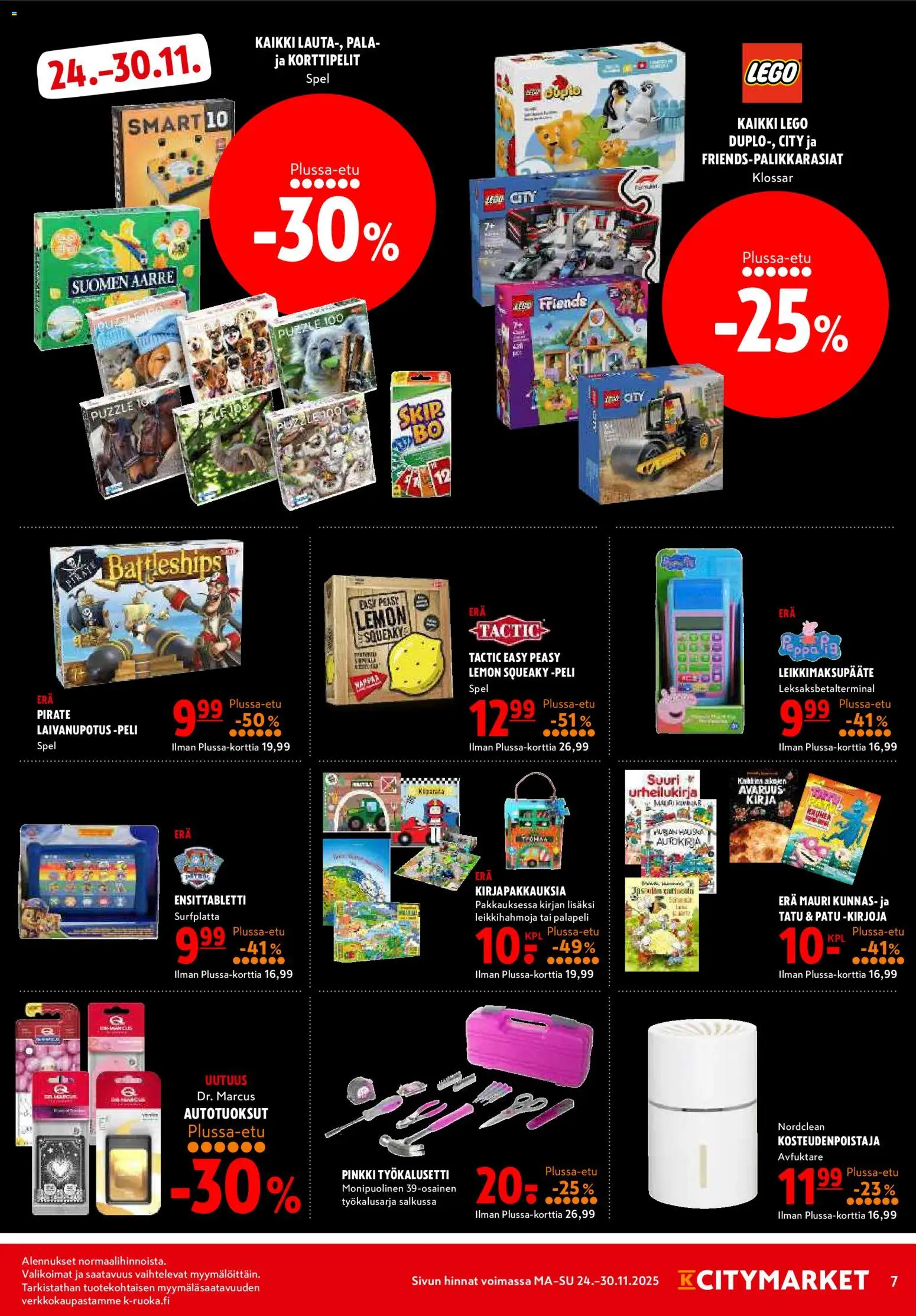 K-Citymarket - Black Friday – voimassa 24.11.2025 alkaen | Sivu: 7 | Tuotteet: Palapeli, Kirja, Peli