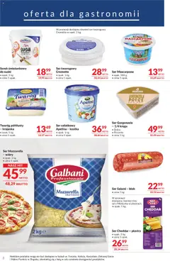 Makro Gazetka - Oferta dla gastronomii od 22.07.2025 | Strona: 6 | Produkty: Twaróg półtłusty, Ser gorgonzola, Ser mascarpone, Gorgonzola