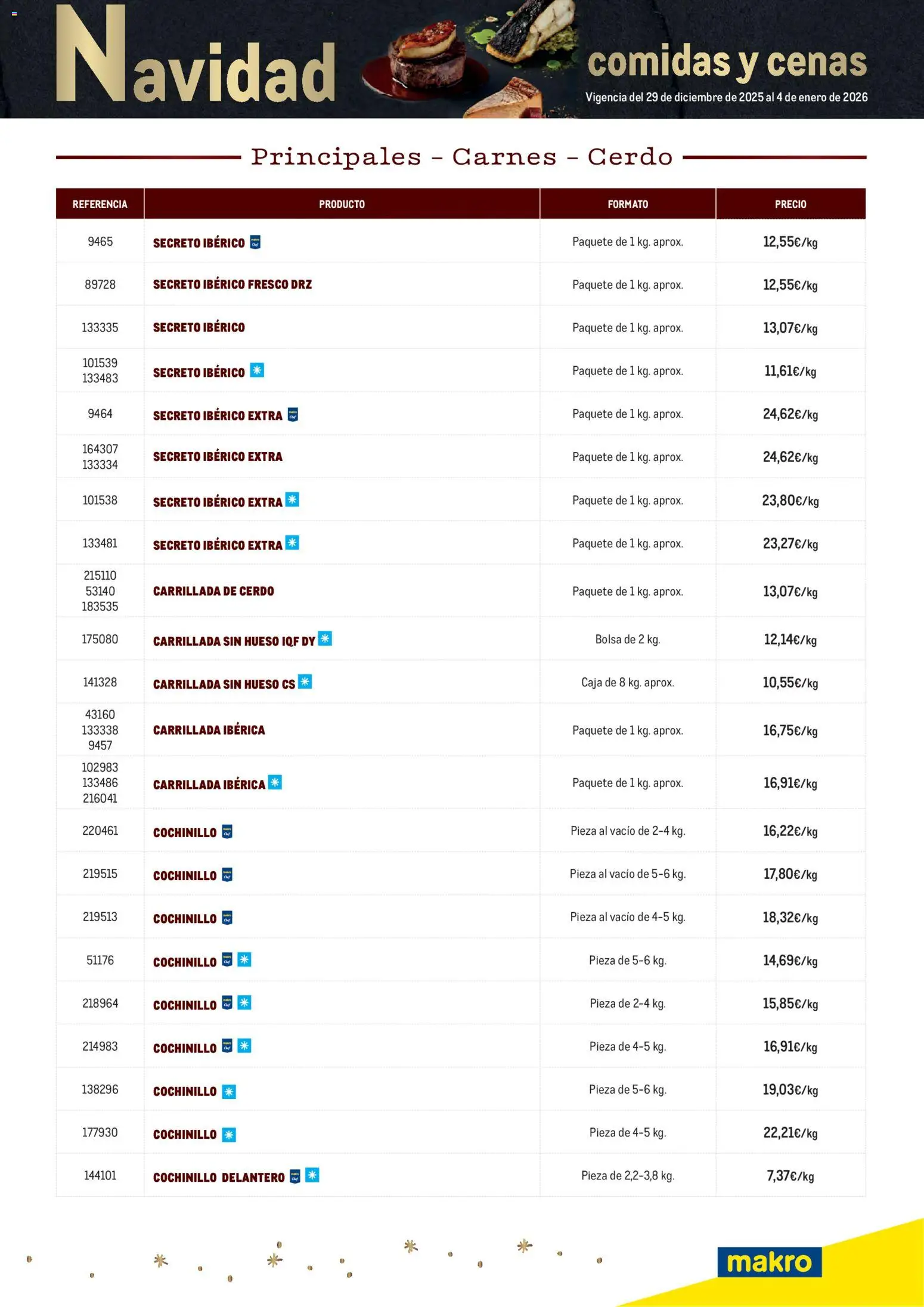 Makro - Cena Navidad Canarias │ válido desde el 29.12.2025 | Página: 3 | Productos: Cerdo, Bolsa, Caja