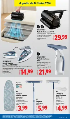 Pré-visualização SILVERCREST Ferro de Engomar para Viagem 900-1100 W, Utilização a nível internacional devido ao interruptor de tensão. Fácil de guardar devido à sua forma compacta. Base cerâmica para um deslizar ideal. Capacidade: 80 ml válido de 13.04.2026 | Página: 11 | Produtos: Tábua, Ferro de engomar, Ferro, Aspirador