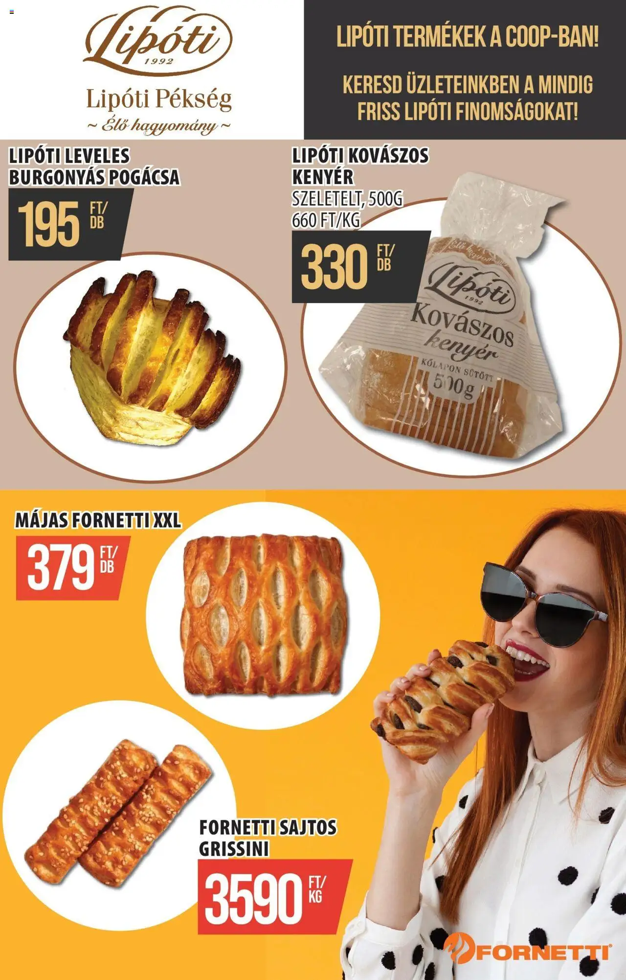 COOP Szolnok akciós ujság - amely érvényes a következő dátumtól: 09.10.2025 | Oldal: 6 | Termékek: Grissini, Kenyér, Pogácsa