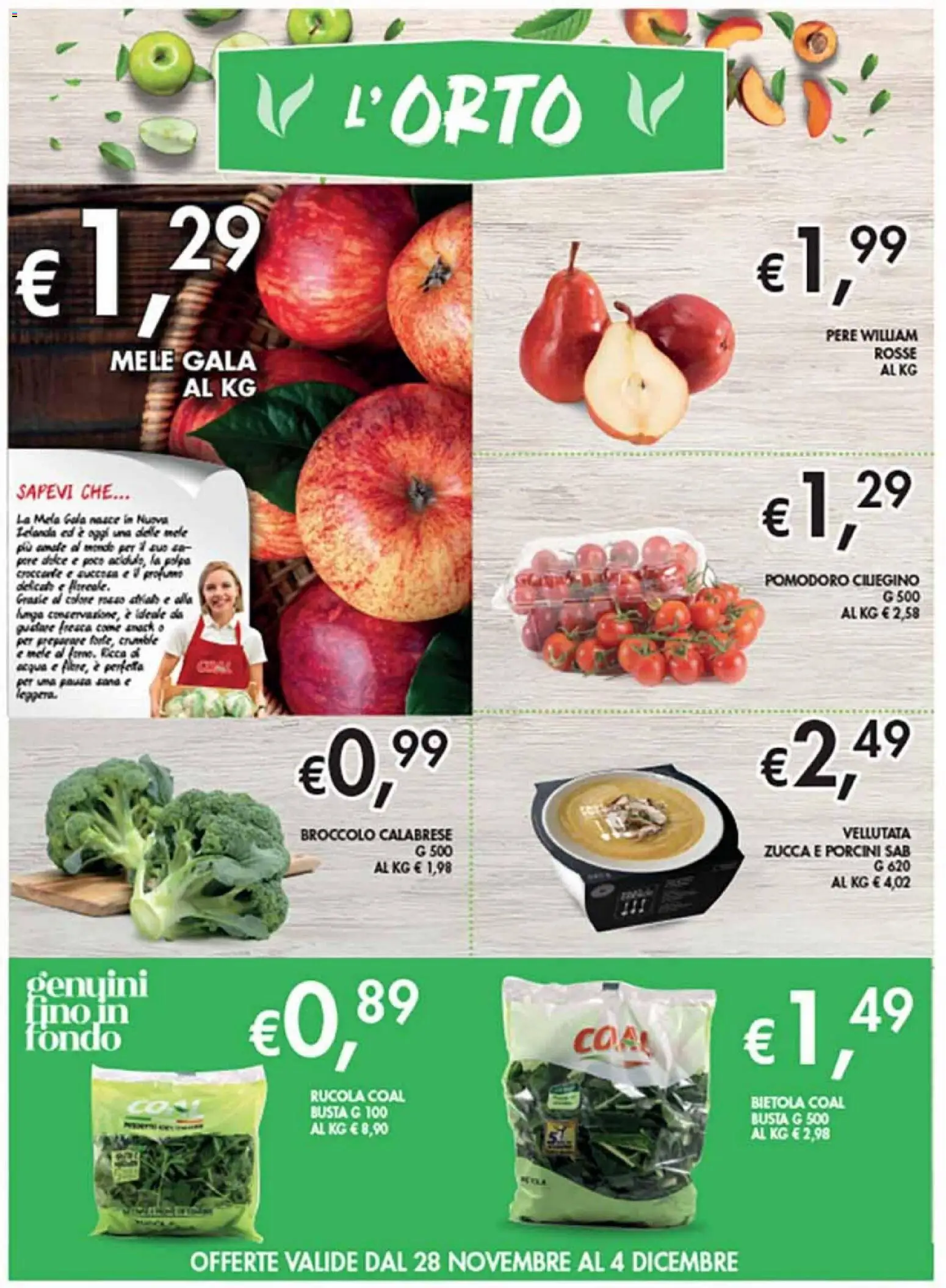 Volantino Coal del 28.11.2025 | Pagina: 2 | Prodotti: Mele, Acqua, Zucca, Profumo