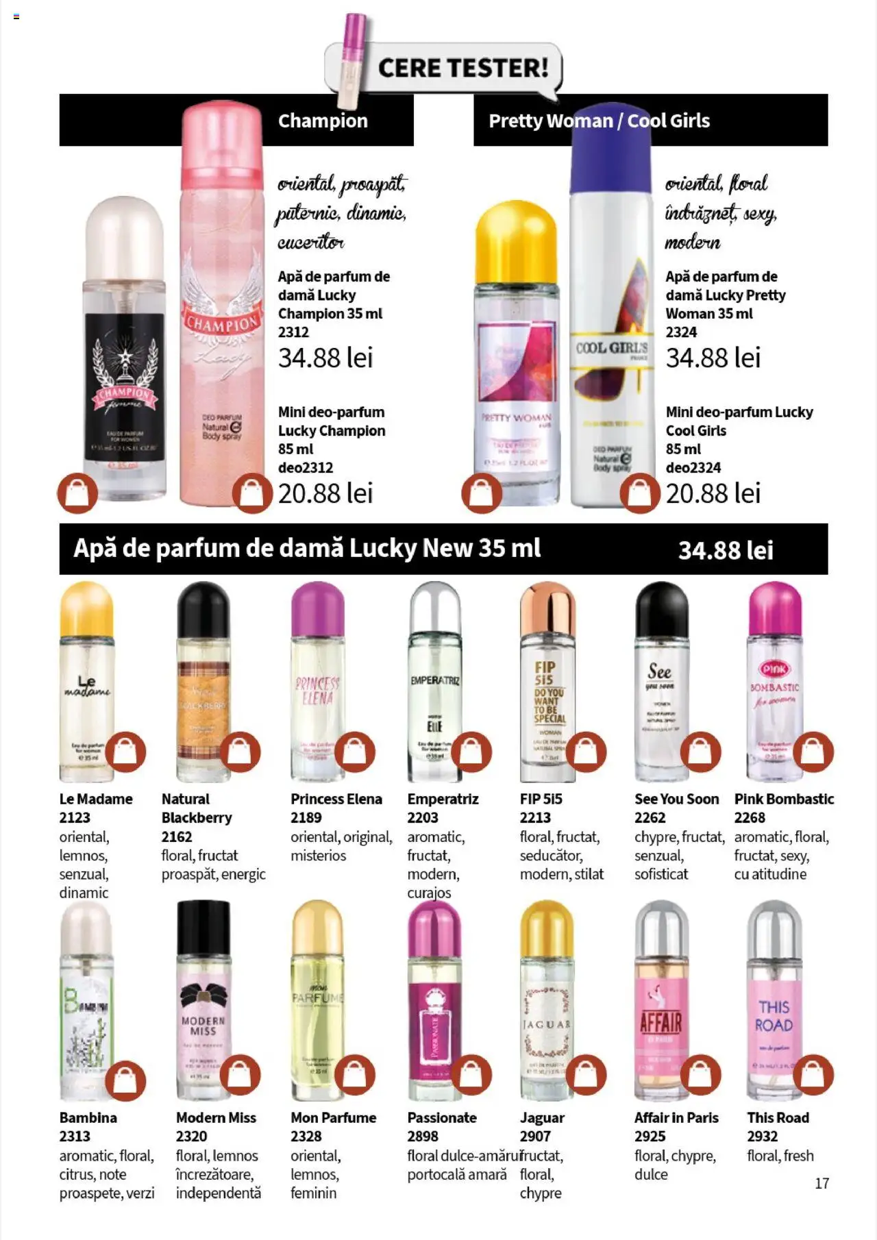 Catalog Lady’s – valabil de la 01.08.2025 | Pagină: 17 | Produse: Apă de parfum, Body, Parfum, Apă