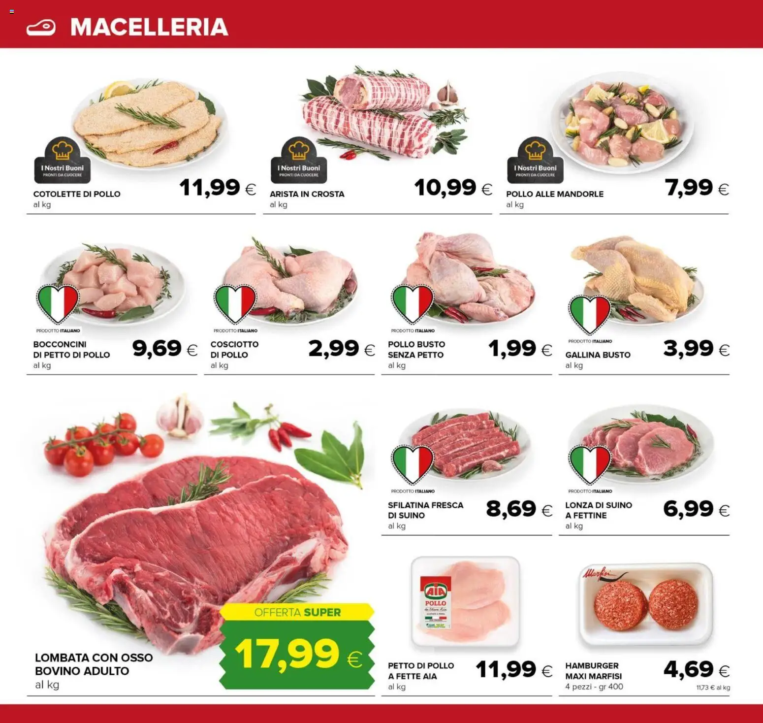 Volantino Oasi del 29.01.2026 | Pagina: 8 | Prodotti: Bovino, Petto di Pollo, Mandorle, Hamburger