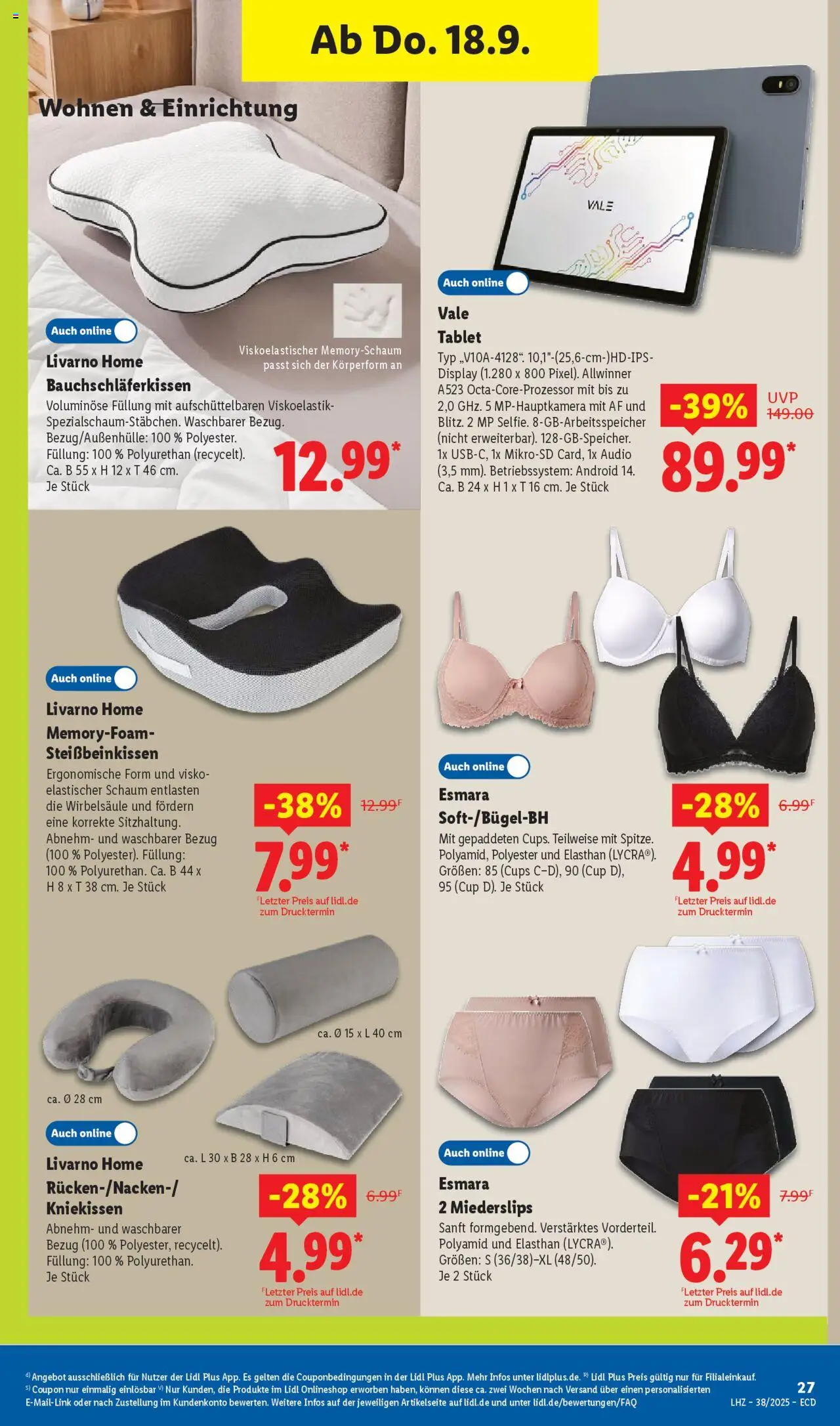 Lidl Prospekt 	 – gültig ab 15.09.2025 | Seite: 43 | Produkte: Tablet, Audio
