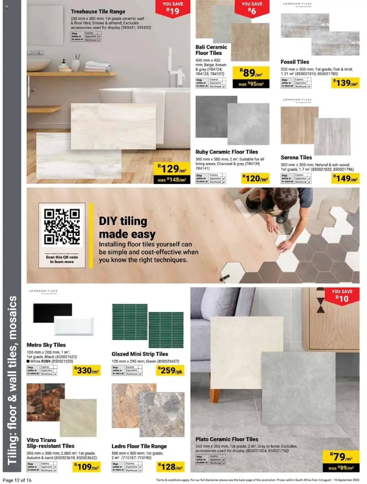 Builders - Your Bathroom Reimagined │ valid from 05.08.2025 | Page: 12 | Products: Tiling