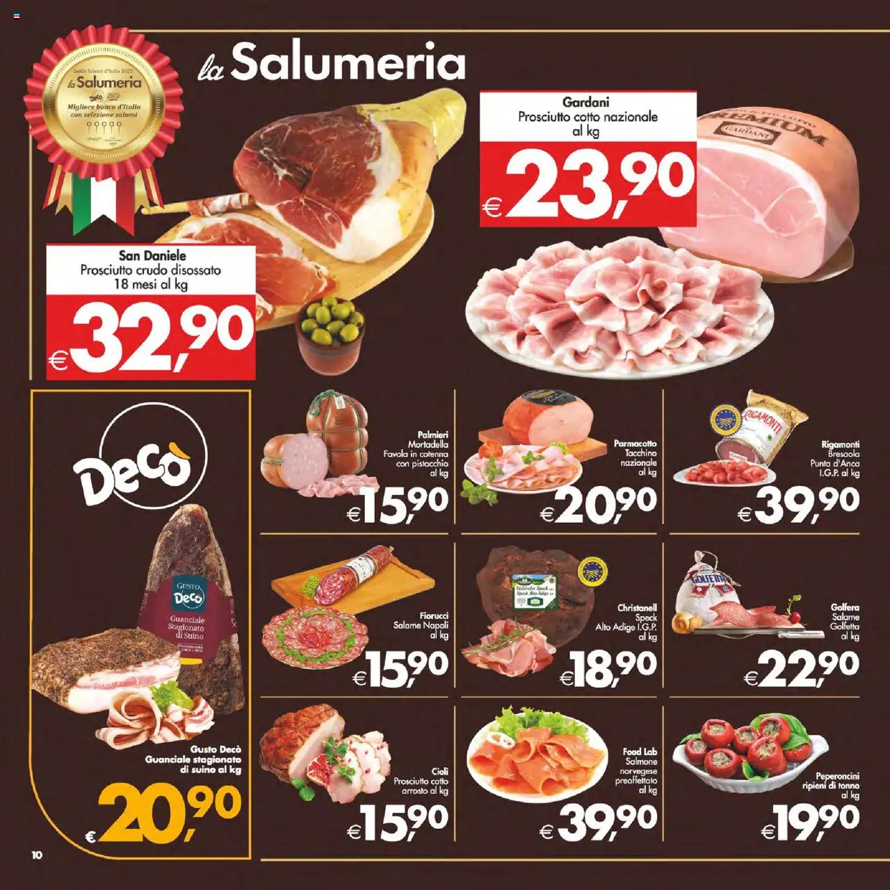 Volantino Decò del 14.10.2025 | Pagina: 13 | Prodotti: Arrosto, Prosciutto Cotto, Salame, Bresaola