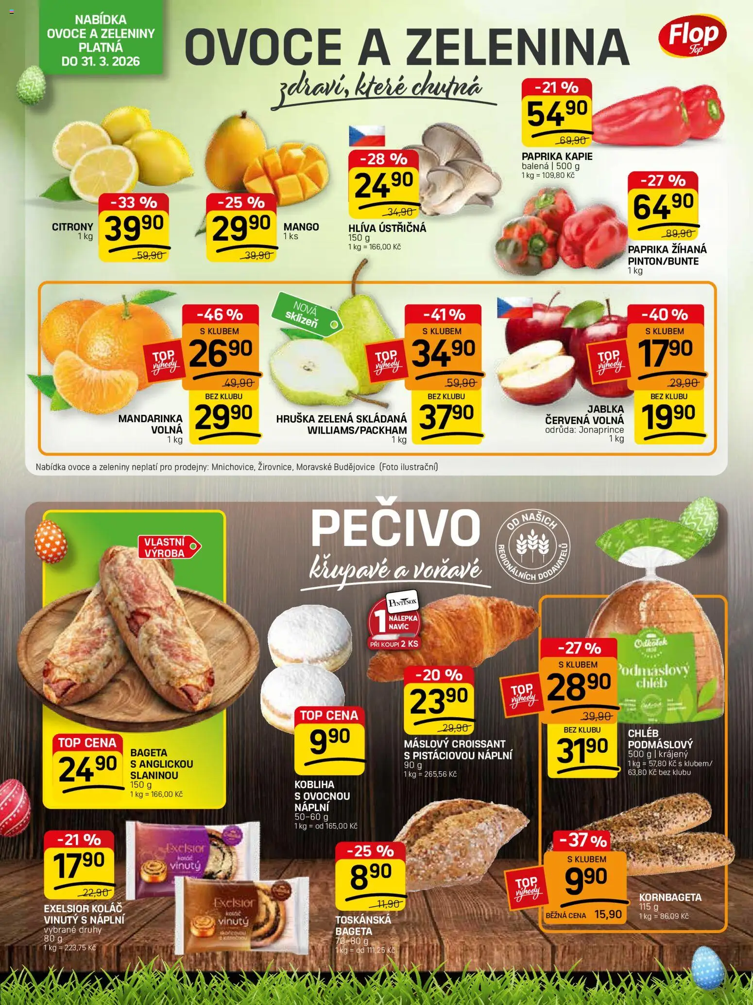 Flop leták - FlopTop od 25.03.2026 | Strana: 3 | Produkty: Pečivo, Zelenina, Citróny, Croissant