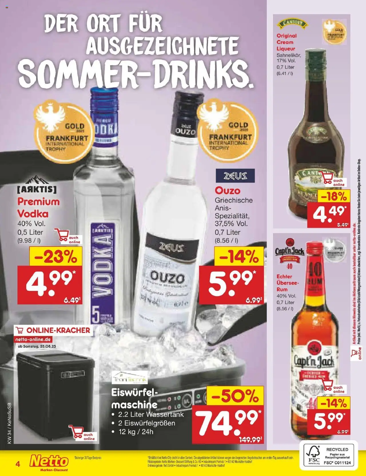 Netto Marken-Discount prospekt Bonn	 - gültig ab dem 18.08.2025 | Seite: 29 | Produkte: Ouzo, Vodka