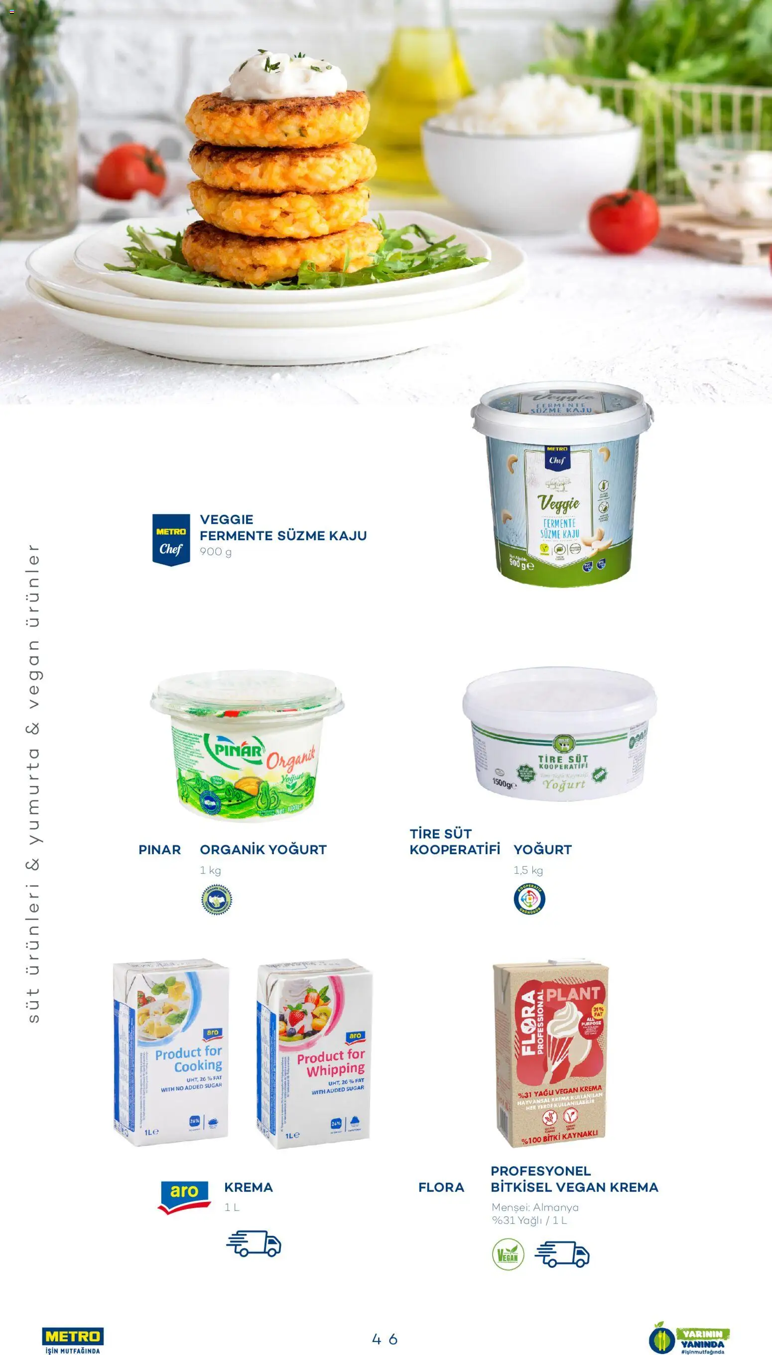 Metro - Sürdürülebilir Ürünler Kataloğu - 28.07.2025 tarihinden itibaren geçerlidir | Sayfa: 46 | Ürünler: Süt, Yoğurt, Yumurta, Krema