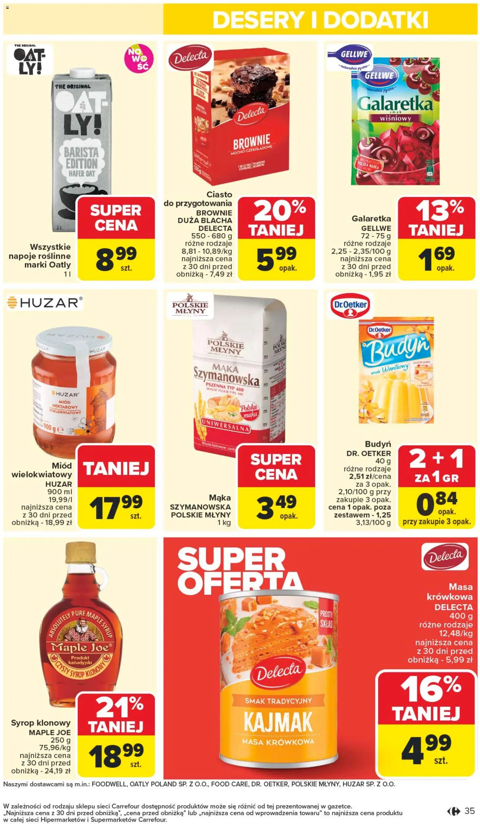 Carrefour Gazetka od 10.11.2025 | Strona: 37 | Produkty: Miód, Galaretka, Ciasto, Brownie