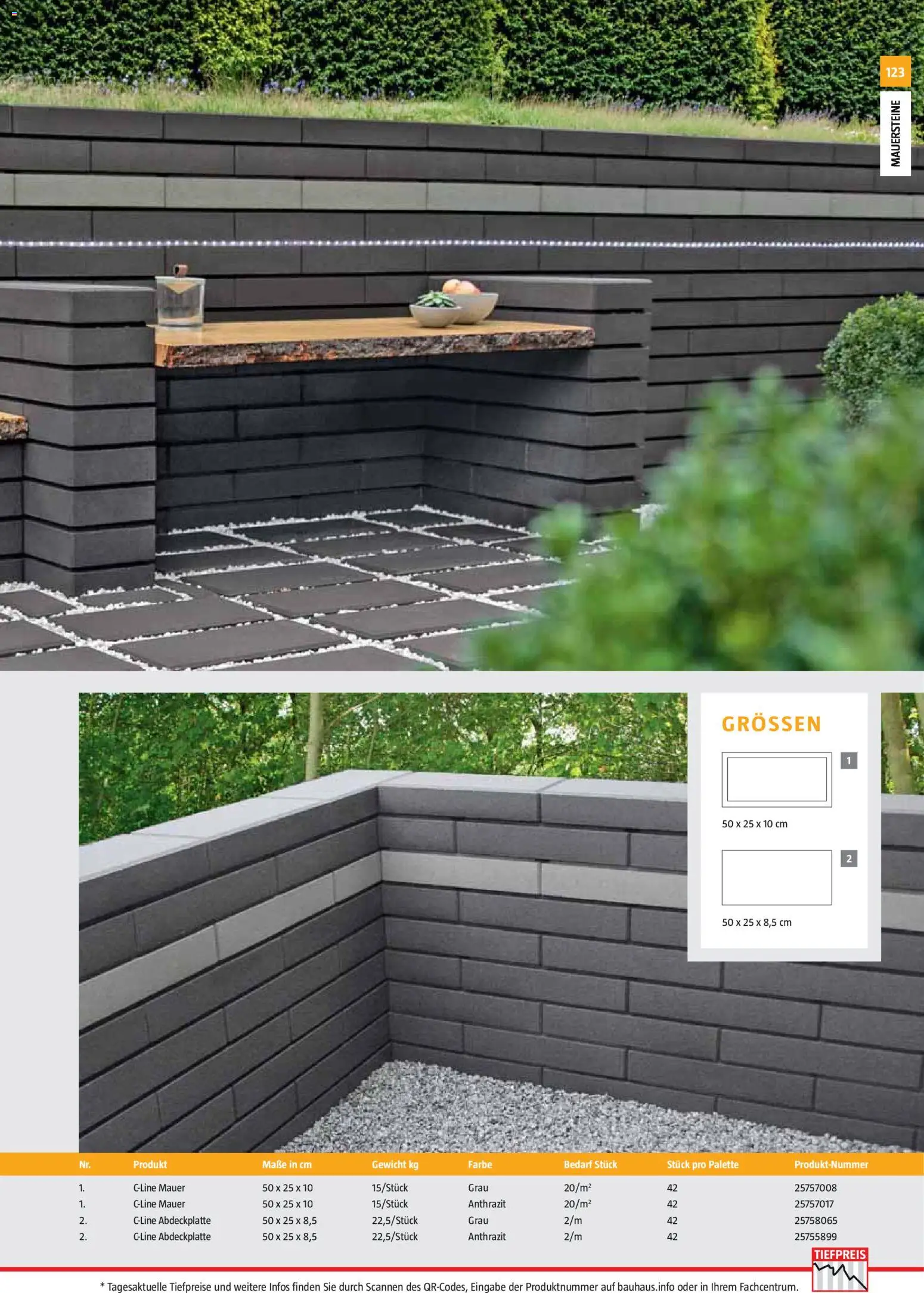 Bauhaus Gartenbaumaterialien gültig ab 01.04.2026 | Seite: 123 | Produkte: Gewicht