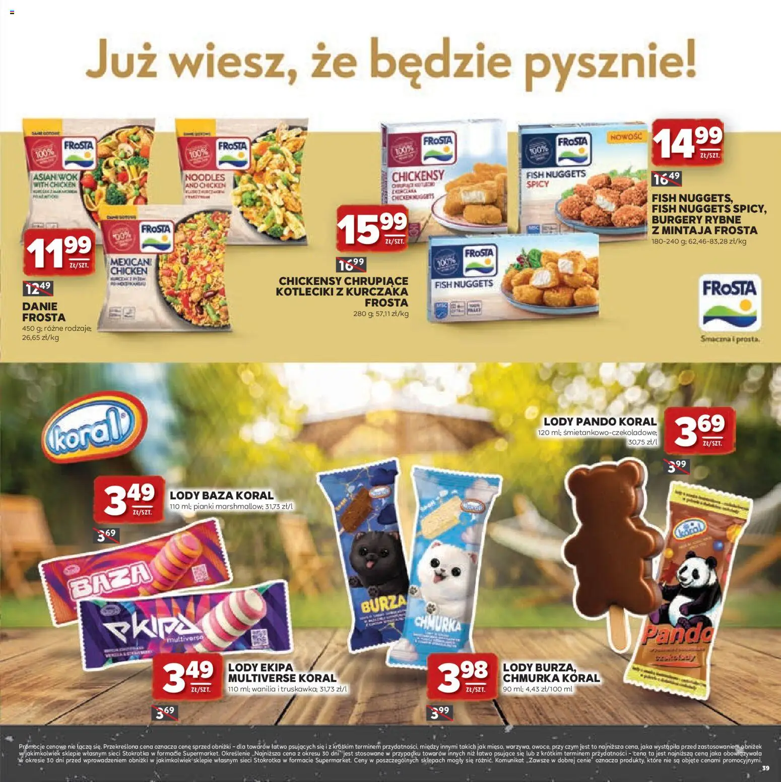 Stokrotka gazetka - Grill od 23.04.2026 | Strona: 39 | Produkty: Stokrotka, Pianki, Nuggets, Lody