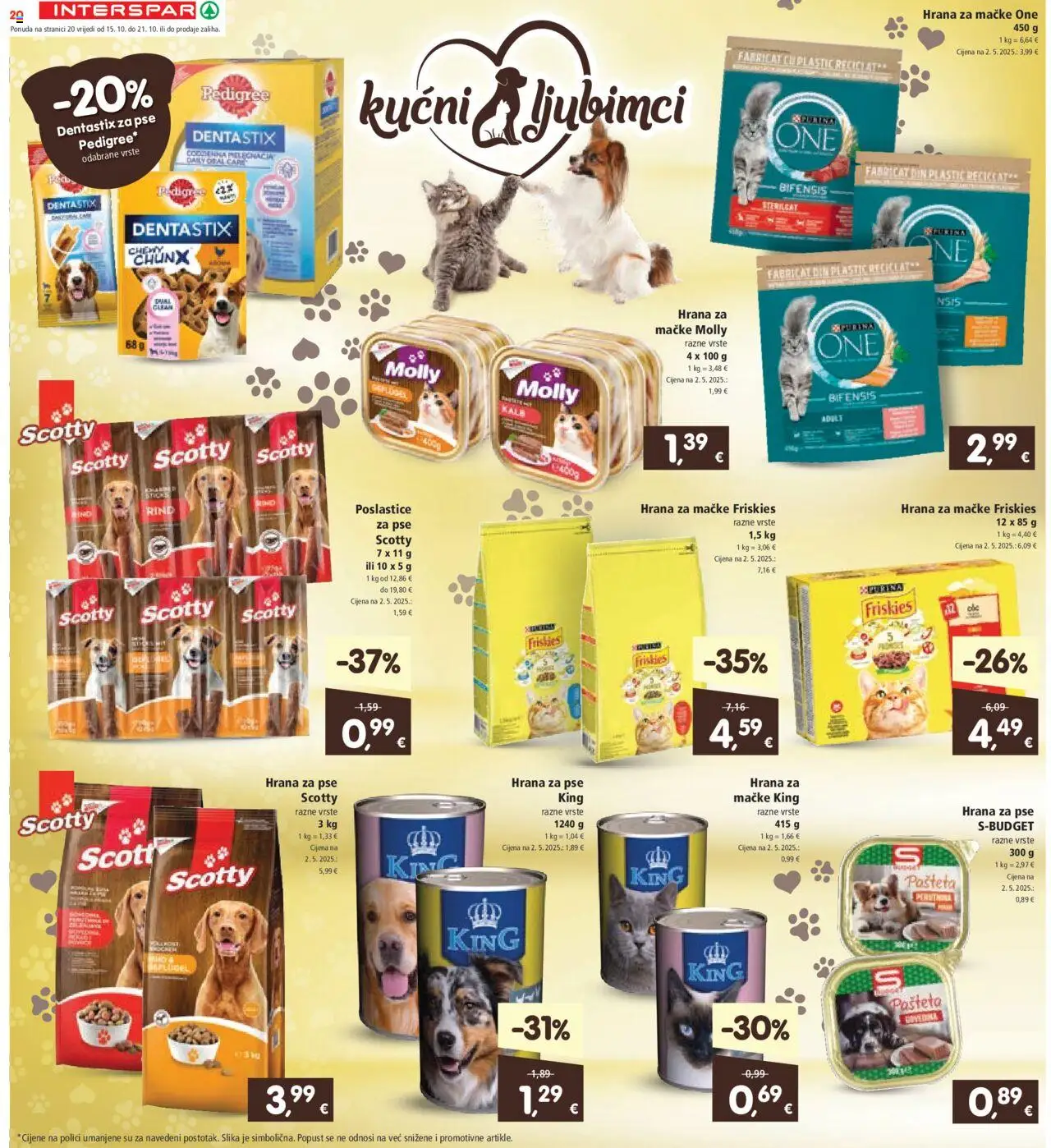 Interspar katalog | vrijedi od 15.10.2025 | Stranica: 22 | Proizvodi: Hrana za pse, Pašteta, Hrana za mačke