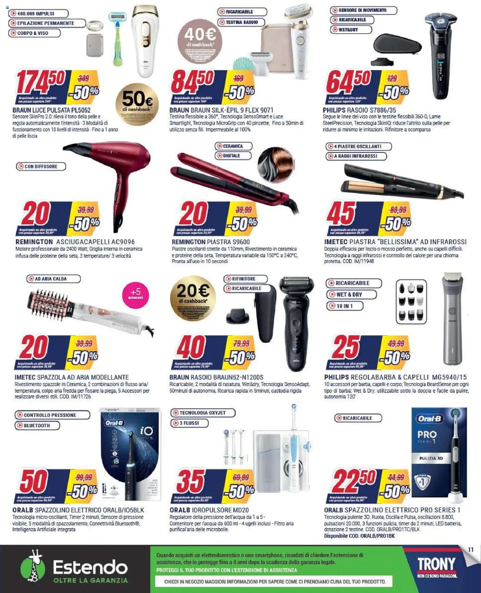 Volantino Trony del 04.12.2025 | Pagina: 11 | Prodotti: Spazzola, Regolabarba, Griglia, Doccia