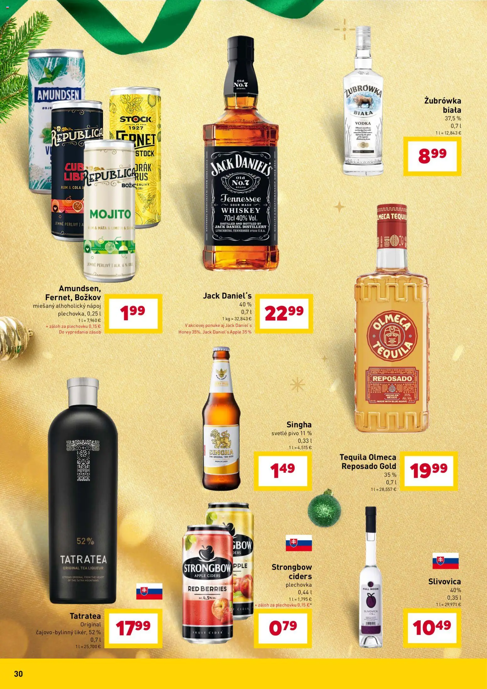 Nové Billa akcie – leták je platný od 10.12.2025 | Strana: 30 | Produkty: Laser, Pivo, Rum