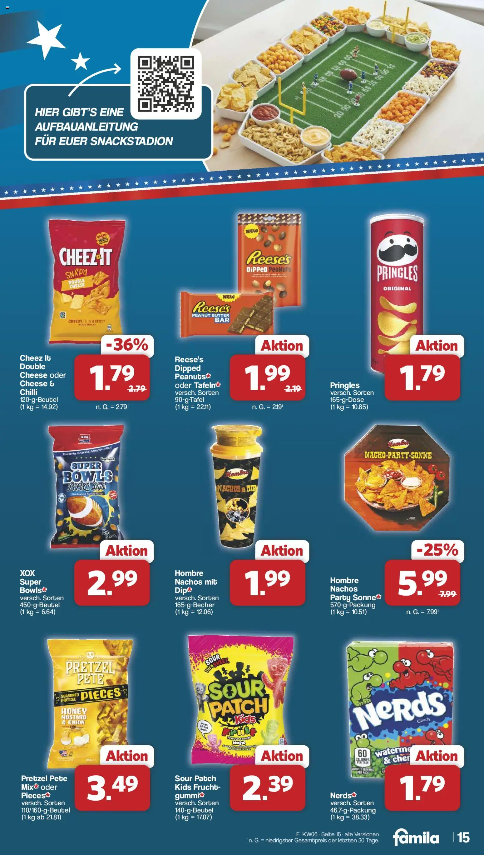 Famila Nordwest Prospekt 	 – gültig ab 02.02.2026 | Seite: 15 | Produkte: Butter, Nachos, Pringles