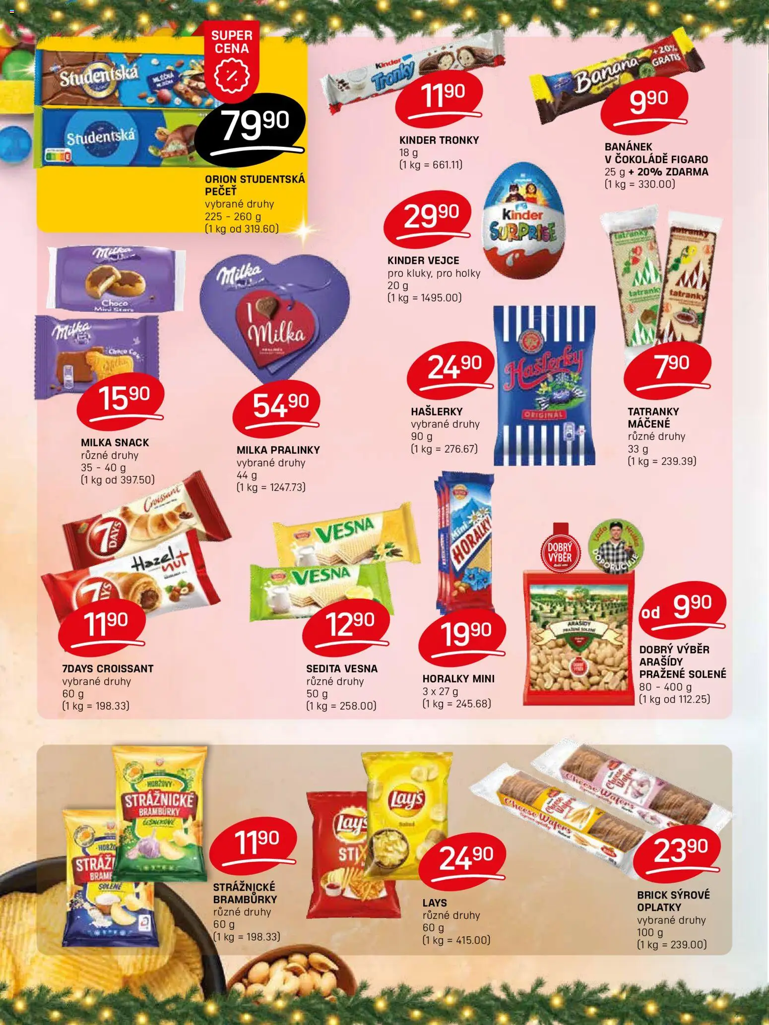 Flop leták od 17.12.2025 | Strana: 8 | Produkty: Tatranky, Milka, Arašídy, Kinder