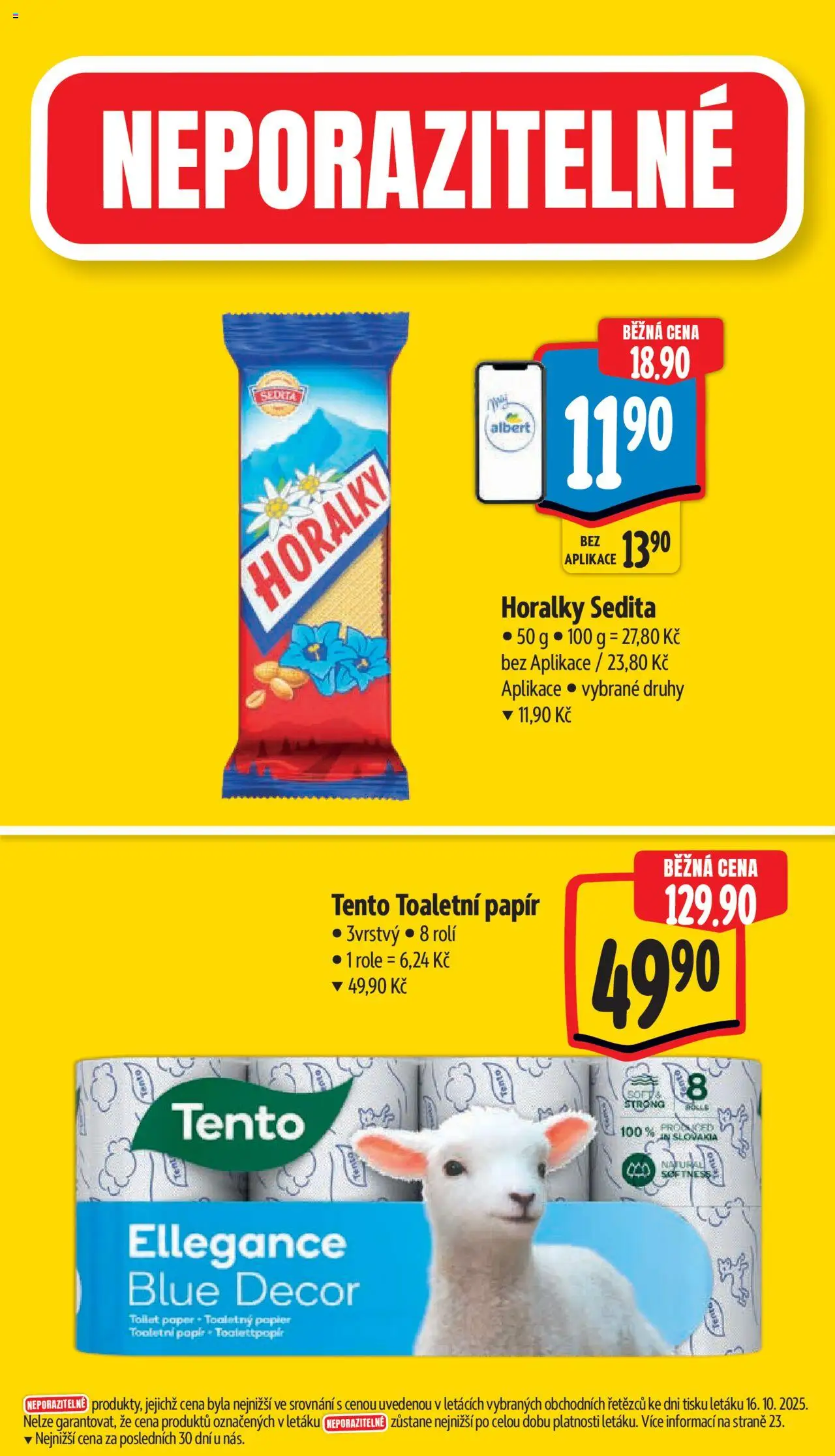 Albert leták - Supermarket od 22.10.2025 | Strana: 4 | Produkty: Toaletní papír, Horalky