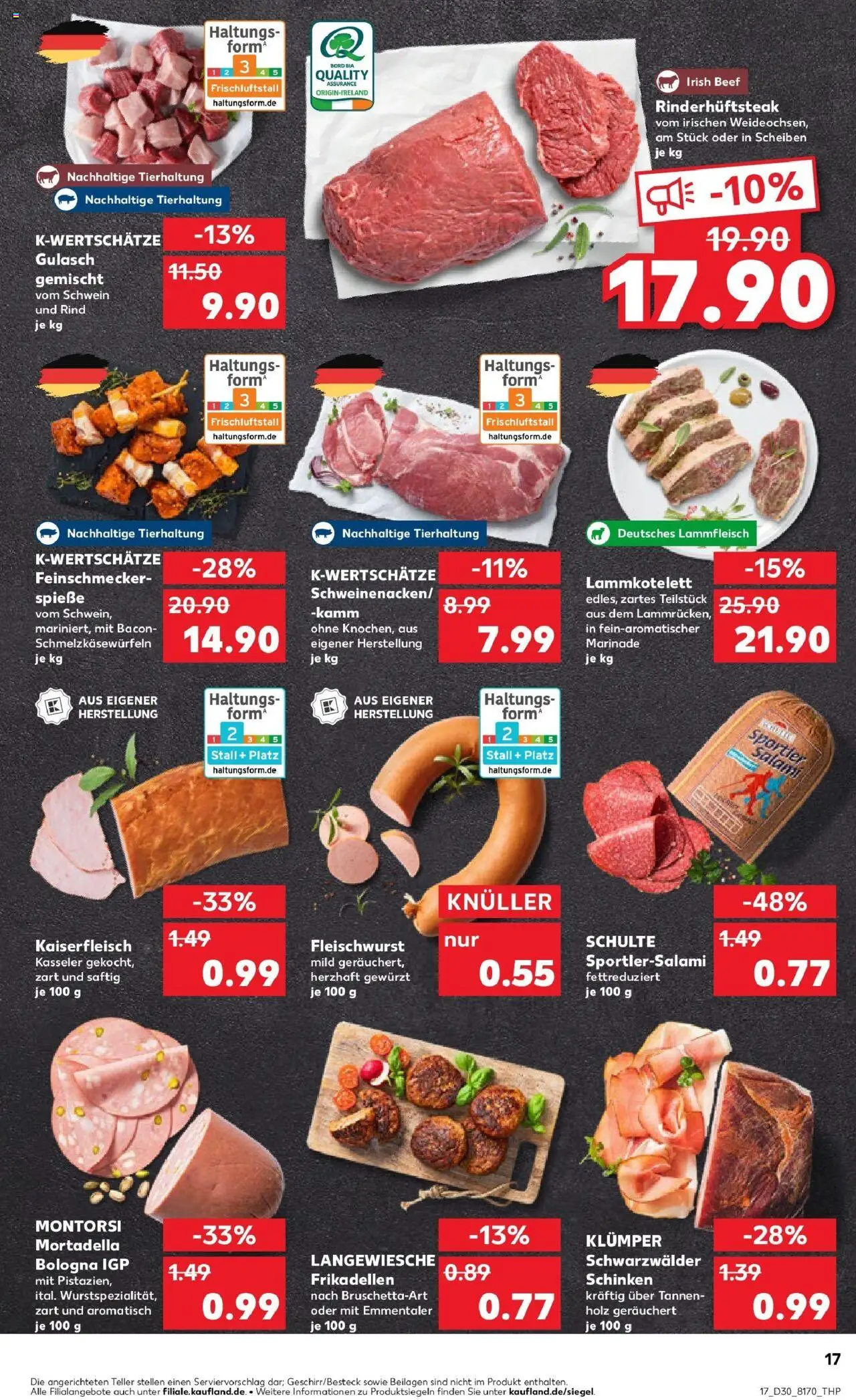 Kaufland prospekt Hamburg	 - gültig ab dem 24.07.2025 | Seite: 17 | Produkte: Spieße, Gulasch, Salami, Schinken