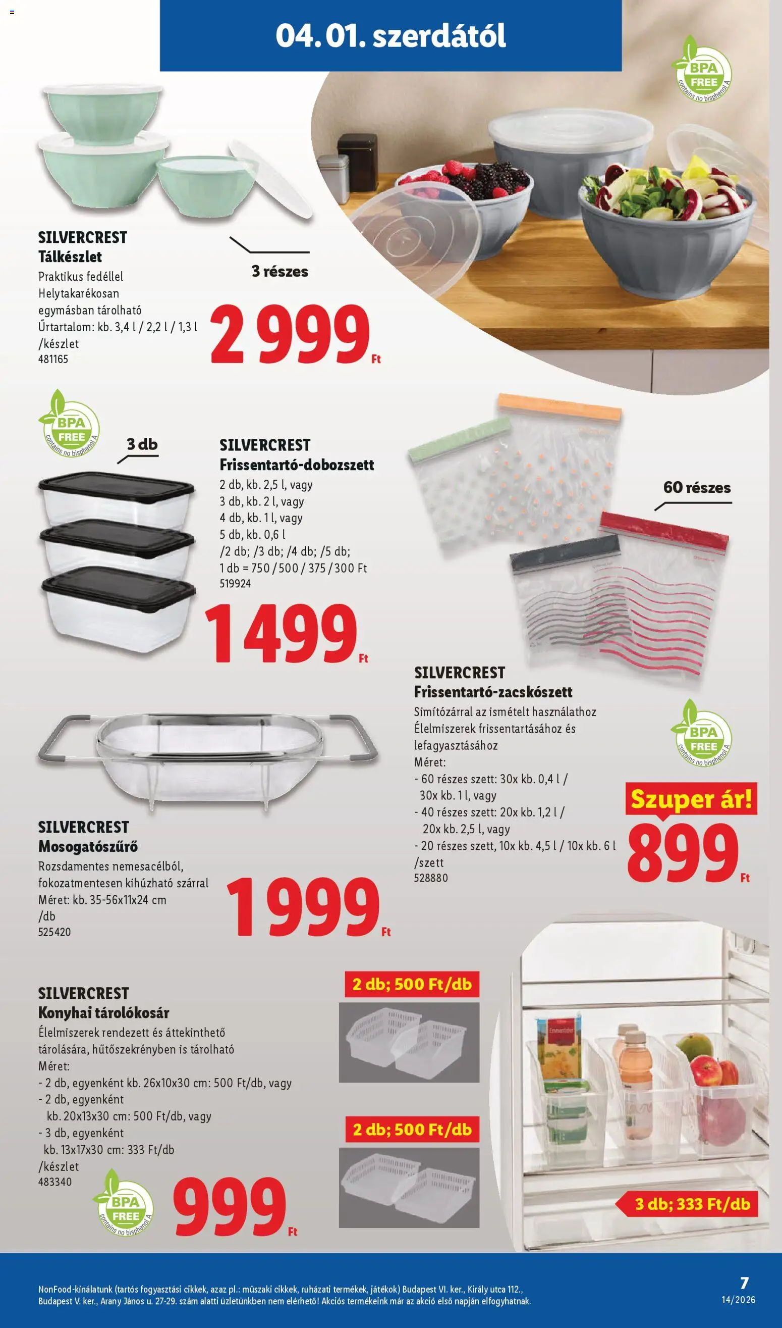 Lidl akciós ujság - amely érvényes a következő dátumtól: 01.04.2026 | Oldal: 7