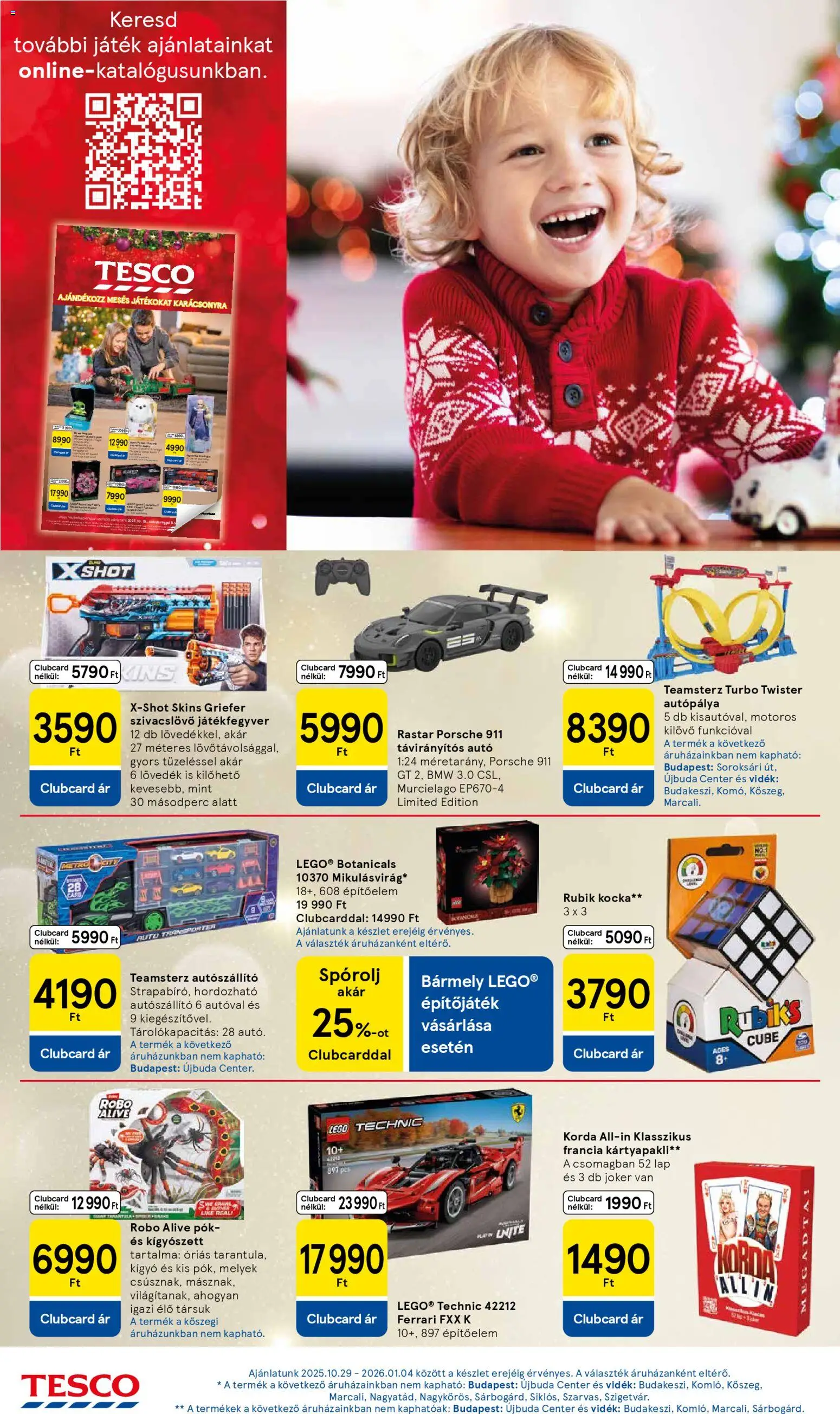 Tesco akciós ujság - amely érvényes a következő dátumtól: 13.11.2025 | Oldal: 12 | Termékek: Játék