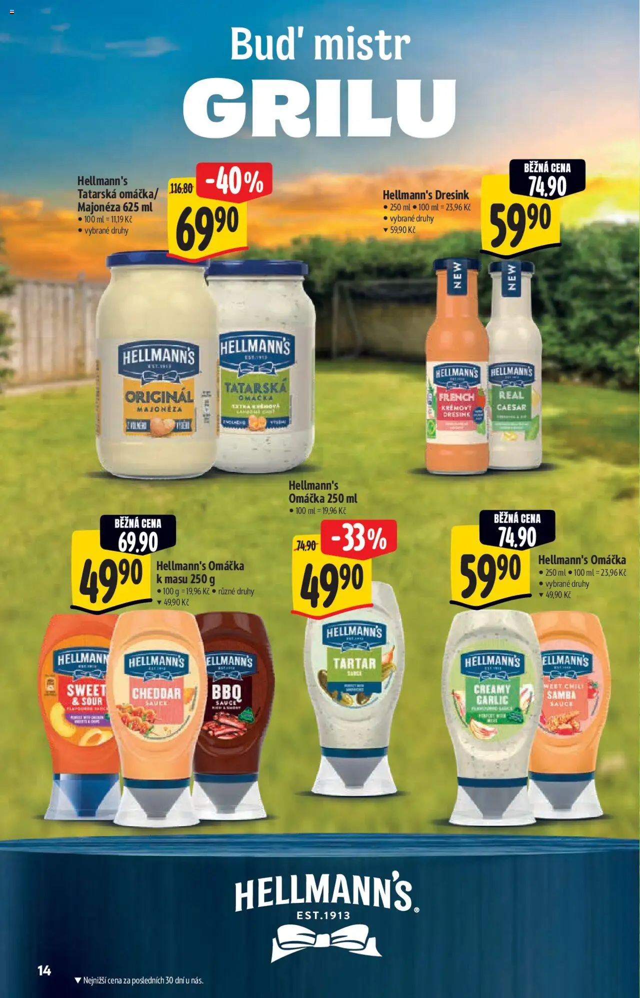 Albert katalog - Hypermarket od 04.06.2025 | Strana: 14 | Produkty: Hellmann's, Majonéza, Tatarská omáčka, Cheddar