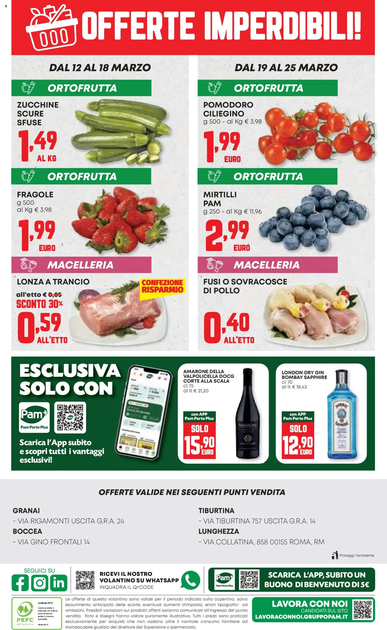 Volantino Panorama del 12.03.2026 | Pagina: 20 | Prodotti: Pollo, Gin, Fragole, Zucchine