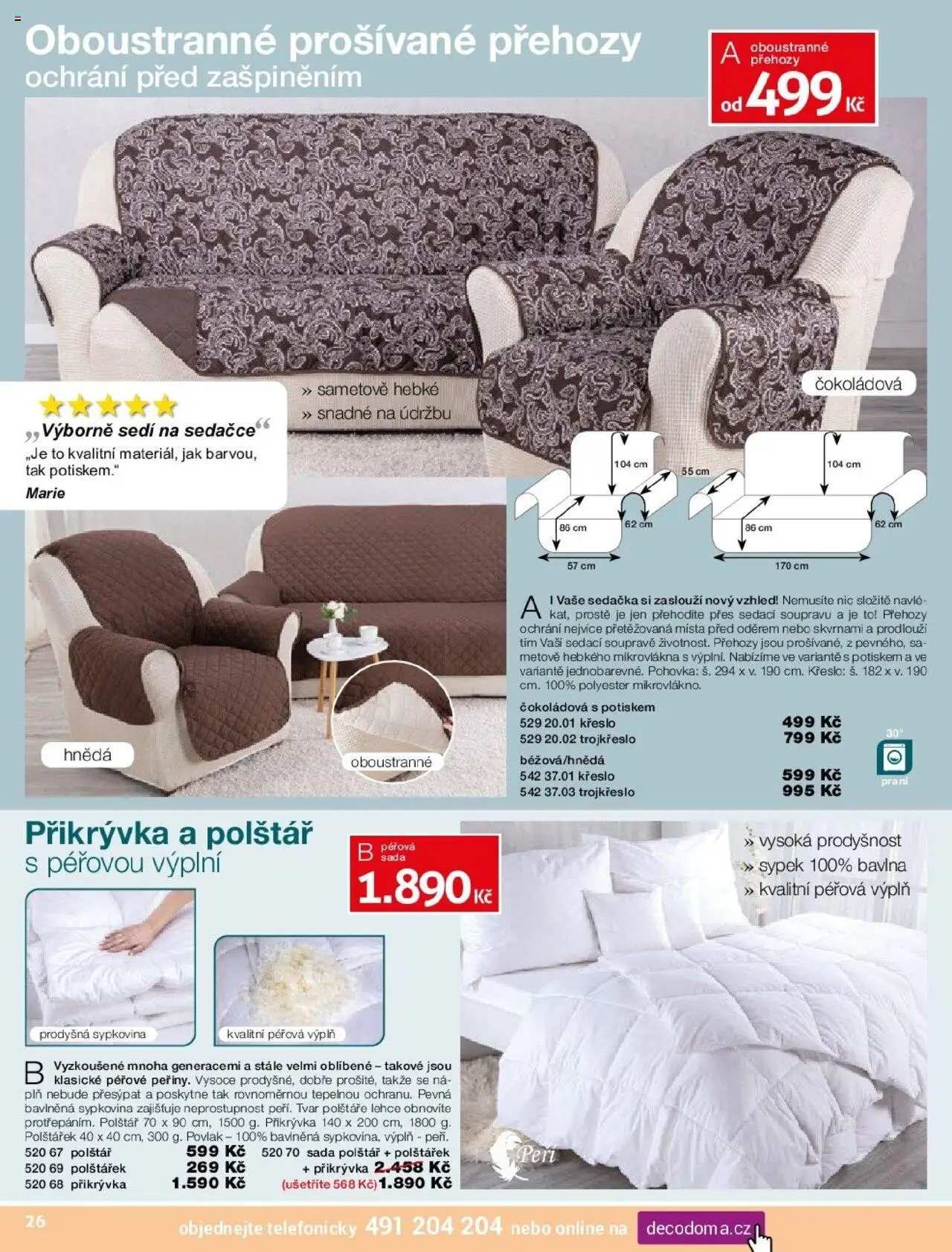 Decodoma katalog Vánoce 2025 od 09.10.2025 | Strana: 26 | Produkty: Polštáře, Polštář, Přikrývka, Sedačka