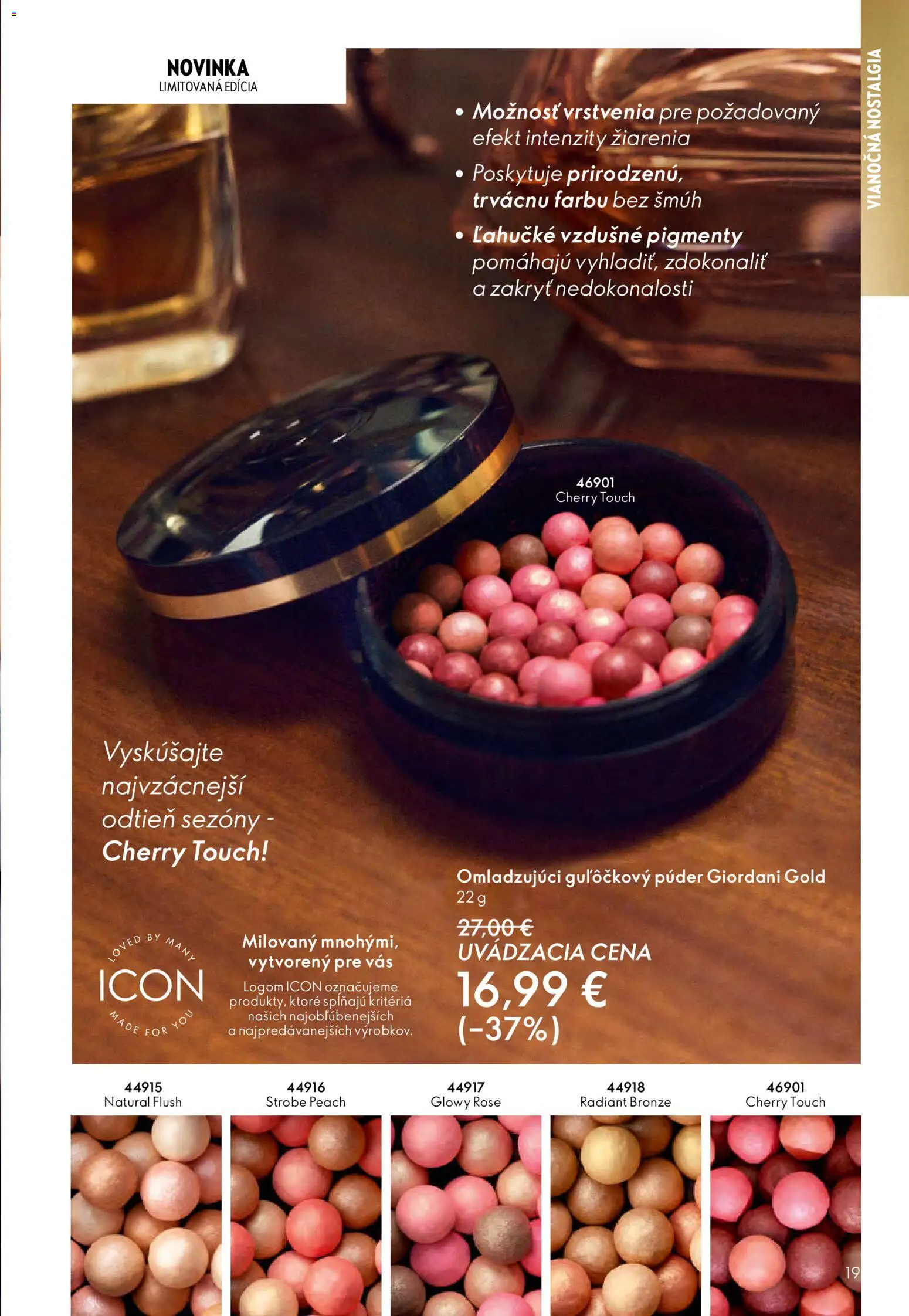 Nové Oriflame akcie – leták je platný od 12.11.2025 | Strana: 19 | Produkty: Púder