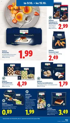 Lidl-mainoslehti voimassa 09.10.2025 alkaen | Sivu: 15 | Tuotteet: Pannacotta, Suklaa