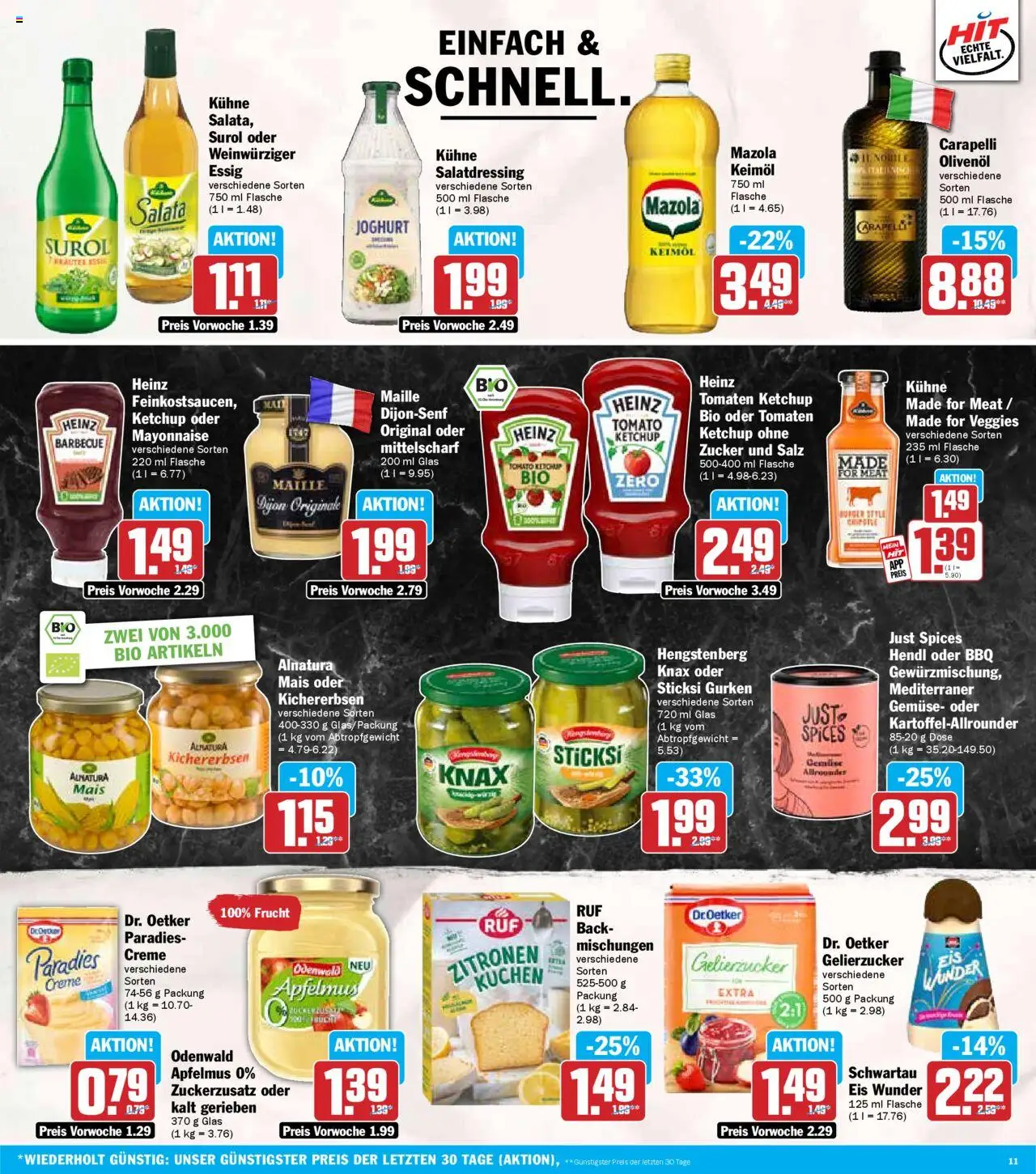 HIT - Rhineland-Palatinate - gültig ab dem 11.08.2025 | Seite: 11 | Produkte: Tomaten, Kuchen, Ketchup, Gurken