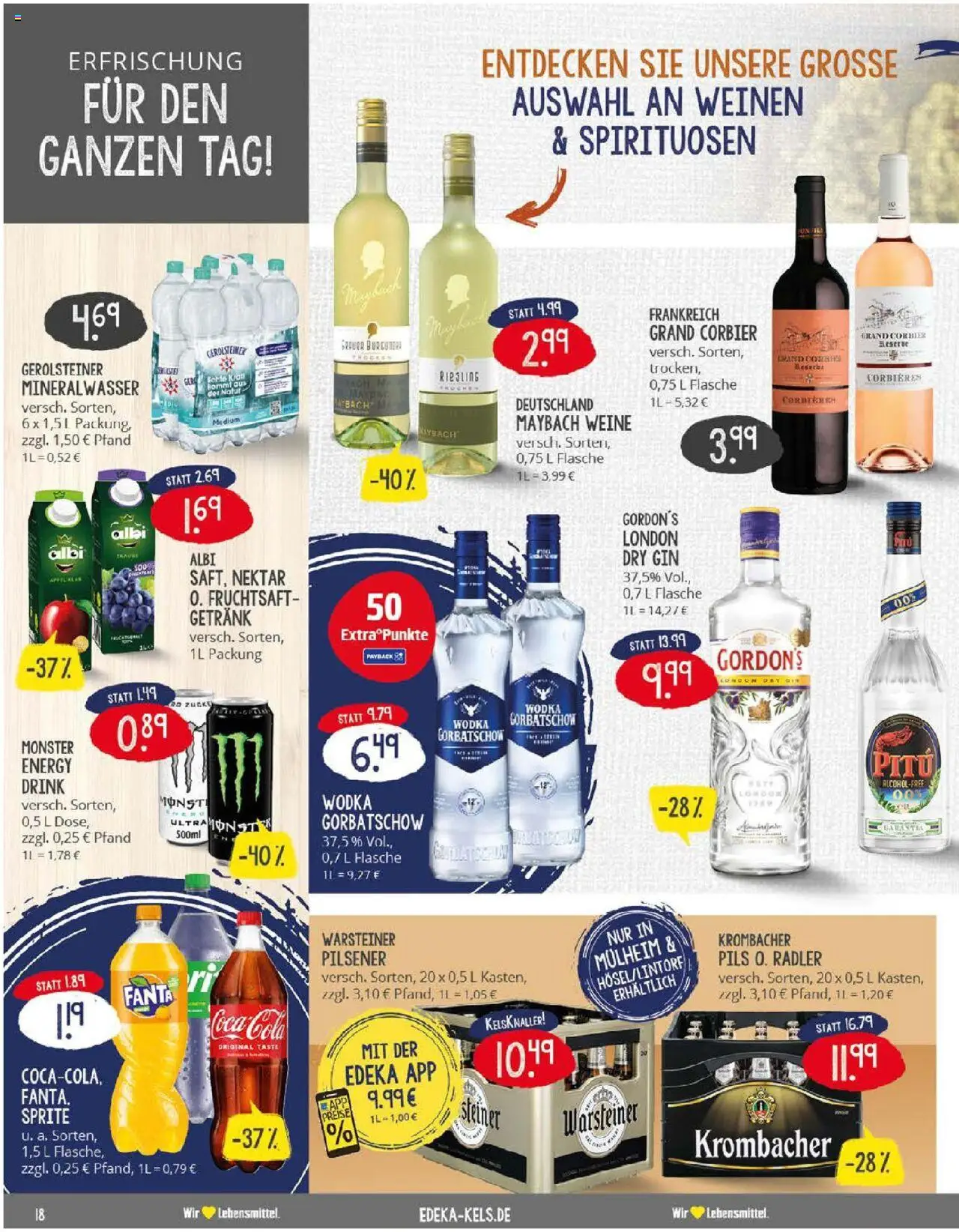 Edeka prospekt Ratingen-Hösel	 - gültig ab dem 29.06.2025 | Seite: 18 | Produkte: Fanta, Cola, Energy, Mineralwasser