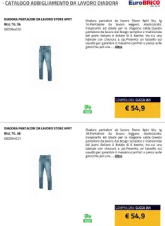 Anteprima del volantino Eurobrico Abbigliamento da Lavoro Diadora catalogo valido a partire dal 23.07.2025 | Pagina: 24 | Prodotti: Pantaloni, Jeans