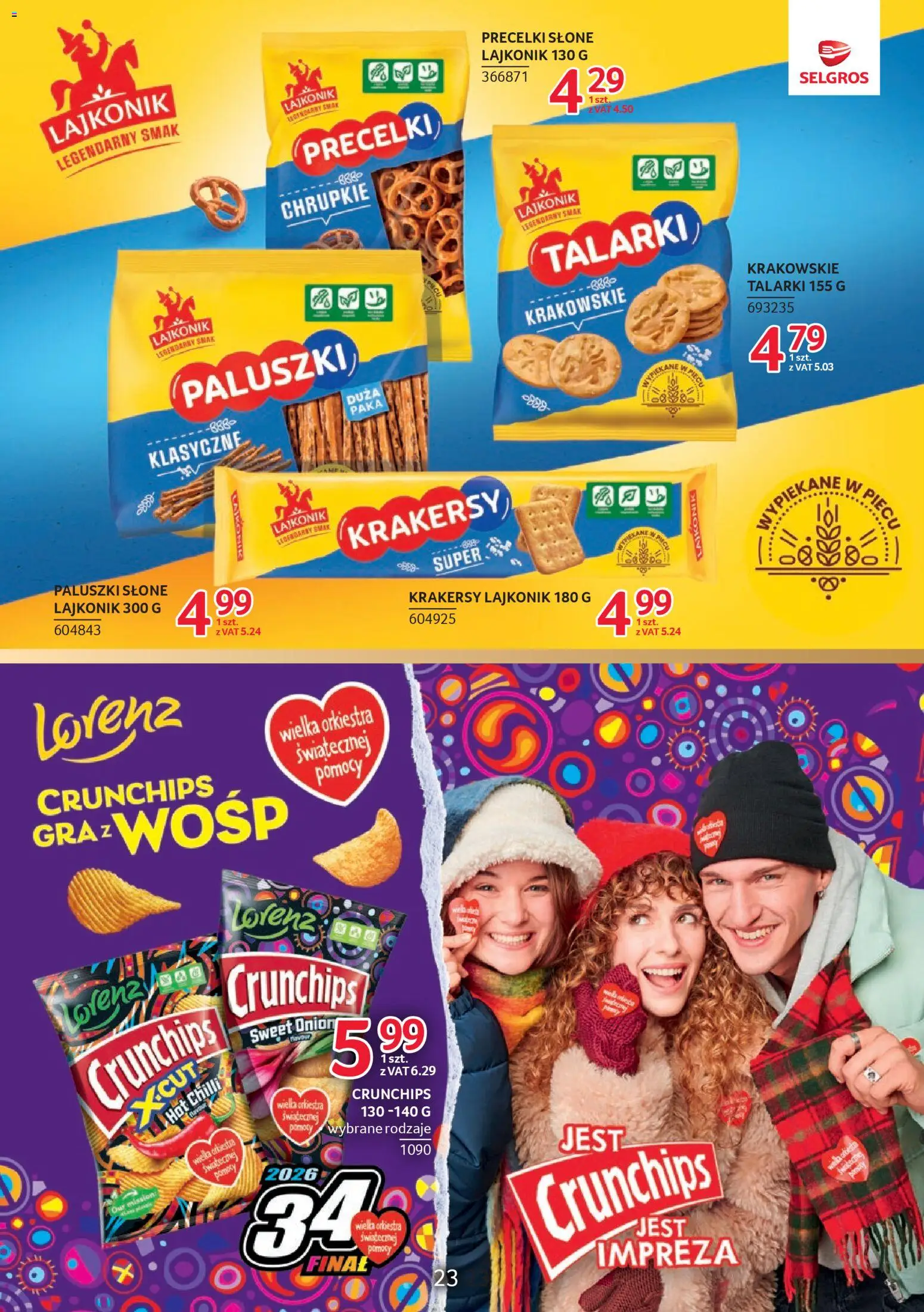 Selgros cash&carry Gazetka - Markowe produkty od 18.12.2025 | Strona: 23 | Produkty: Paluszki, Krakersy