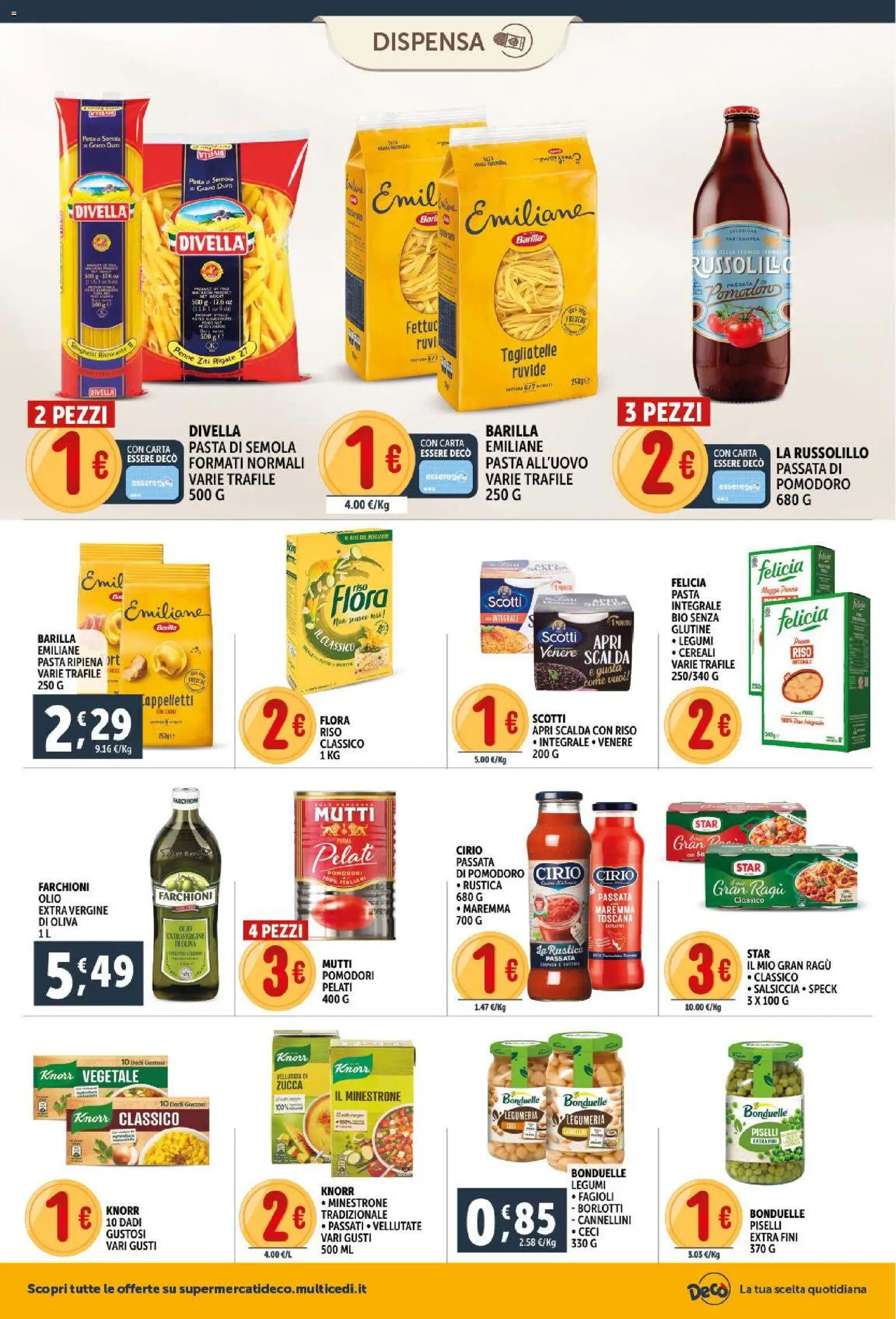 Volantino Decò del 11.02.2026 | Pagina: 12 | Prodotti: Ceci, Zucca, Piselli, Penne