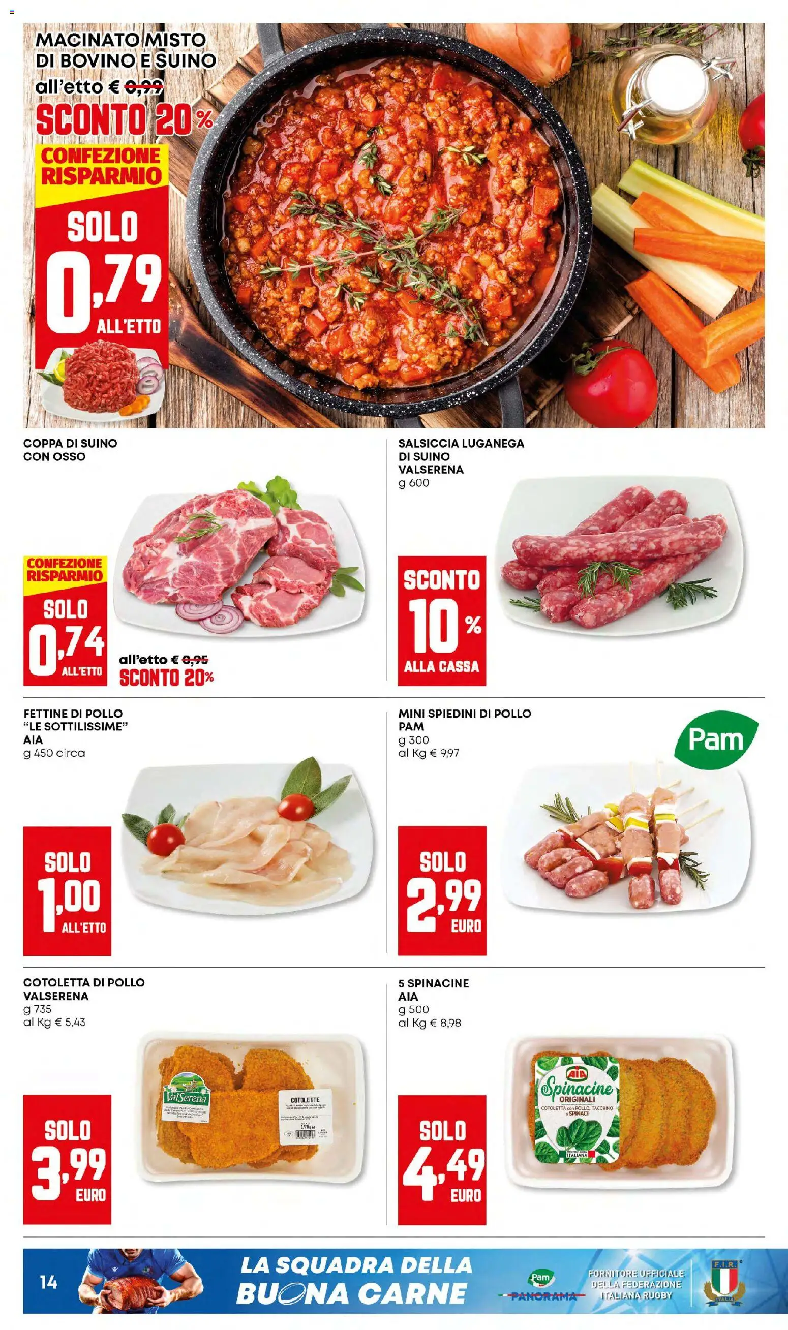 Volantino Panorama del 02.01.2026 | Pagina: 14 | Prodotti: Bovino, Suino, Tacchino, Macinato