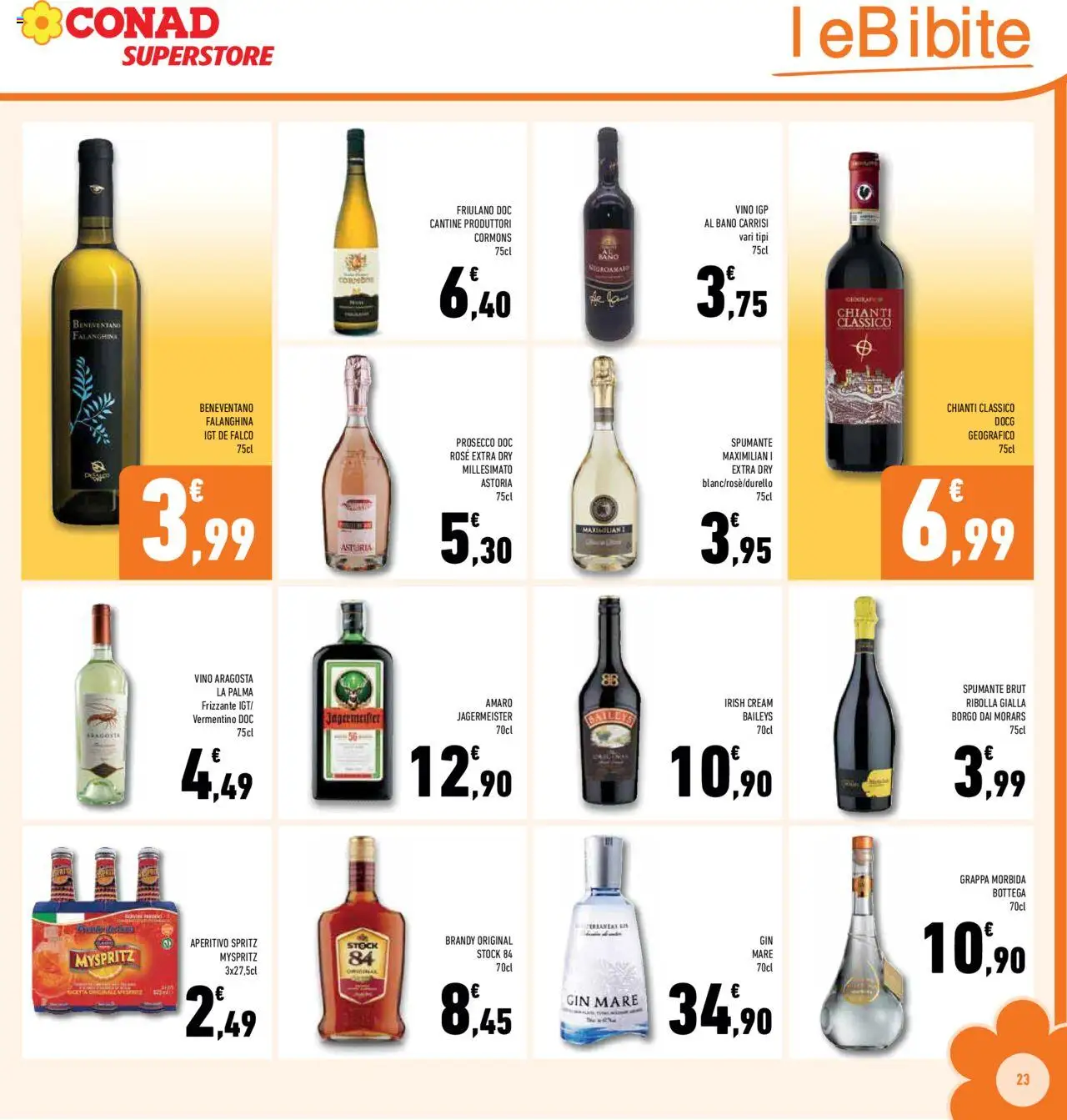 Volantino Conad del 10.09.2025 | Pagina: 23 | Prodotti: Gin, Vino, Grappa, Brandy