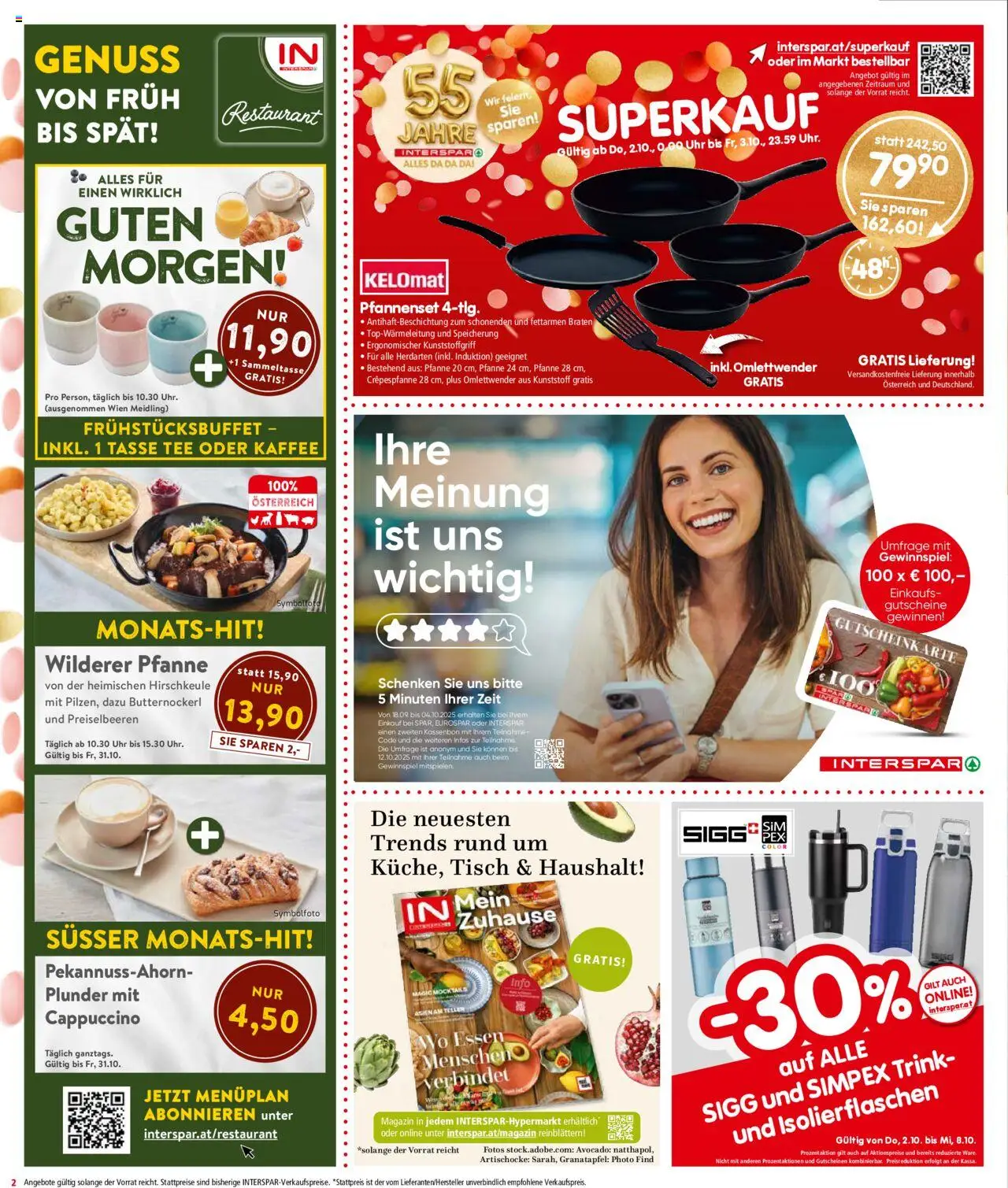Interspar Flugblatt - Wien gültig ab 02.10.2025 | Seite: 2 | Produkte: Avocado, Uhr, Kaffee, Reis